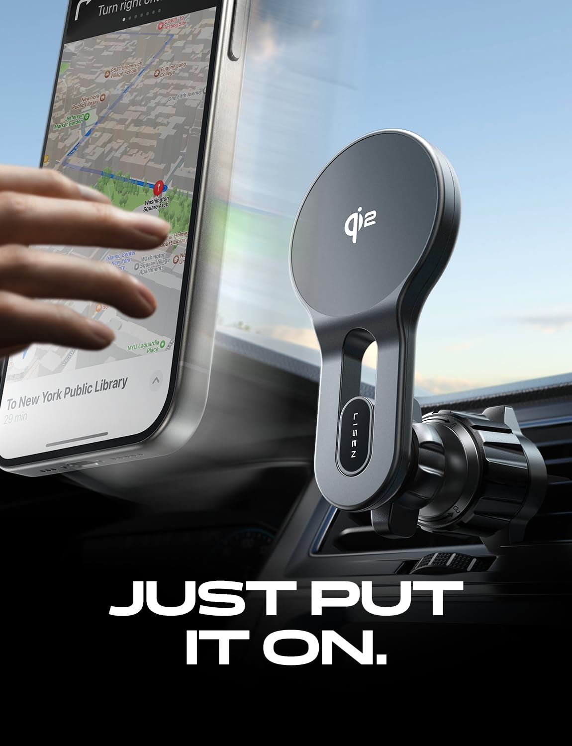 Foto 6 pulgar | Cargador De Coche Lisen Para Iphone 16 Qi2 Magsafe De 15 W - Venta Internacional.