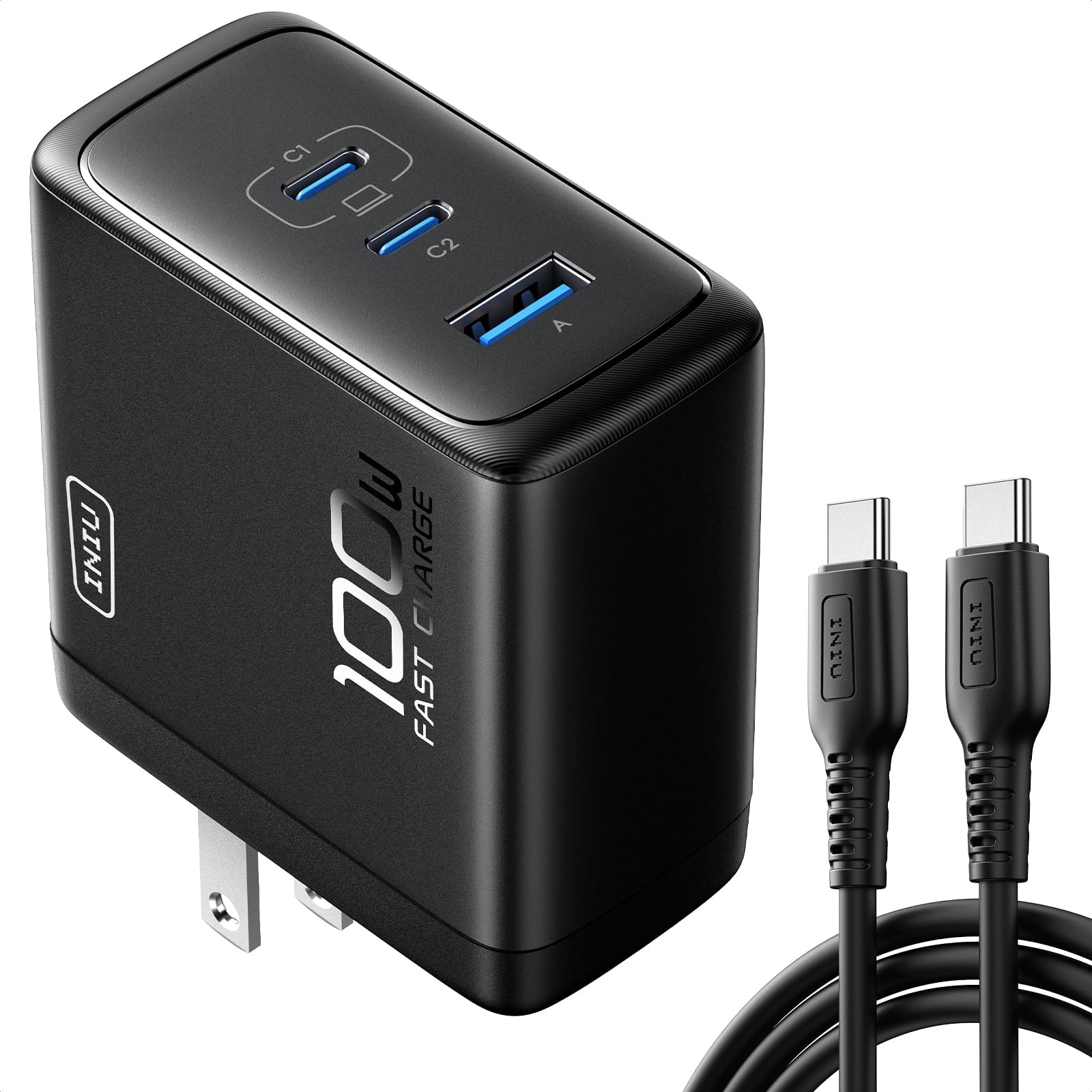 Foto 2 pulgar | Cargador Usb C Iniu Cargador Gan De 3 Puertos Y 100 W Para Macbook Pro/air - Venta Internacional.