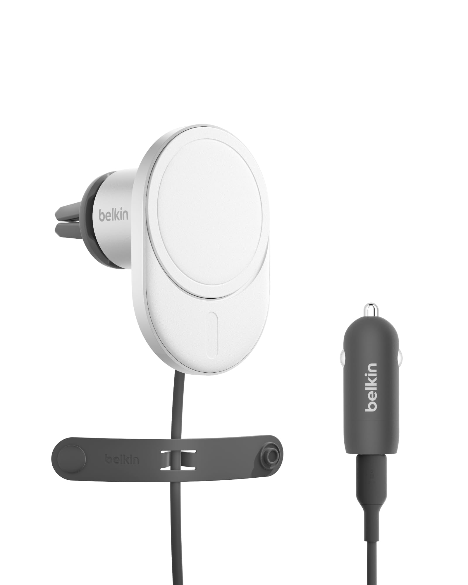 Cargador Inalámbrico De Coche Belkin De 15 W Magnético Para Iphone, Color Gris - Venta Internacional.