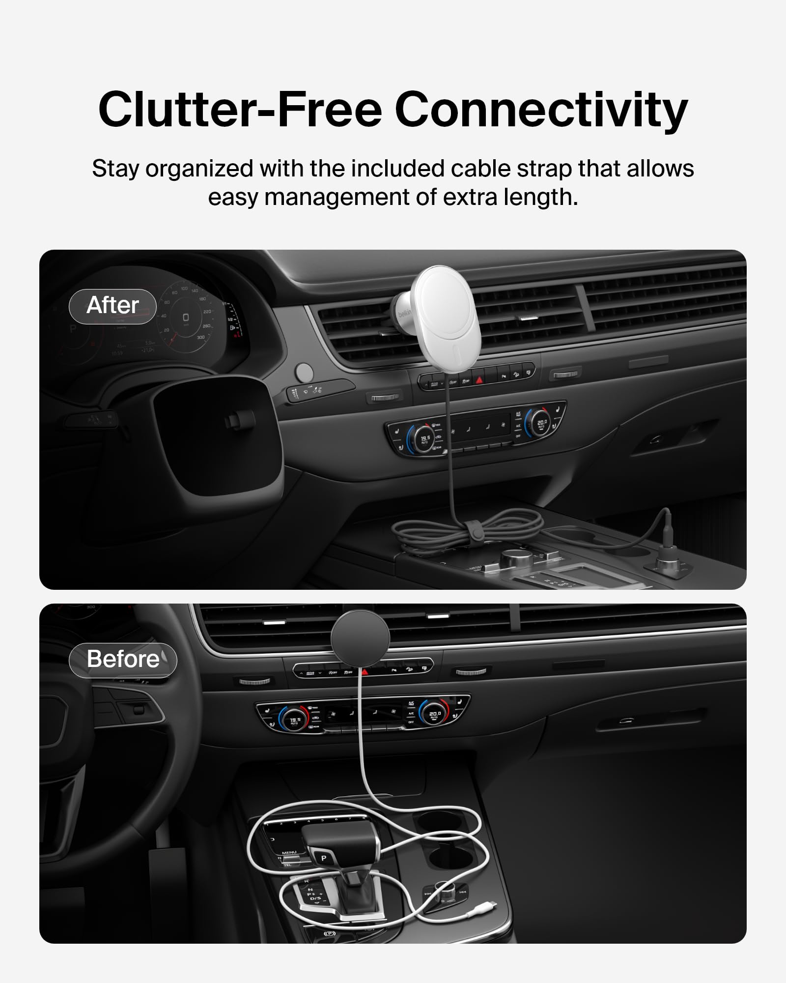 Foto 4 pulgar | Cargador Inalámbrico De Coche Belkin De 15 W Magnético Para Iphone, Color Gris - Venta Internacional.