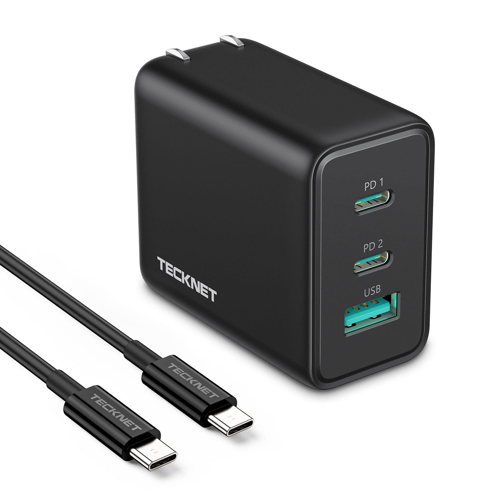 Cargador Tecknet Usb C 65w Pd 3.0 Gan Tipo C Con Cable De 1,5 M - Venta Internacional.