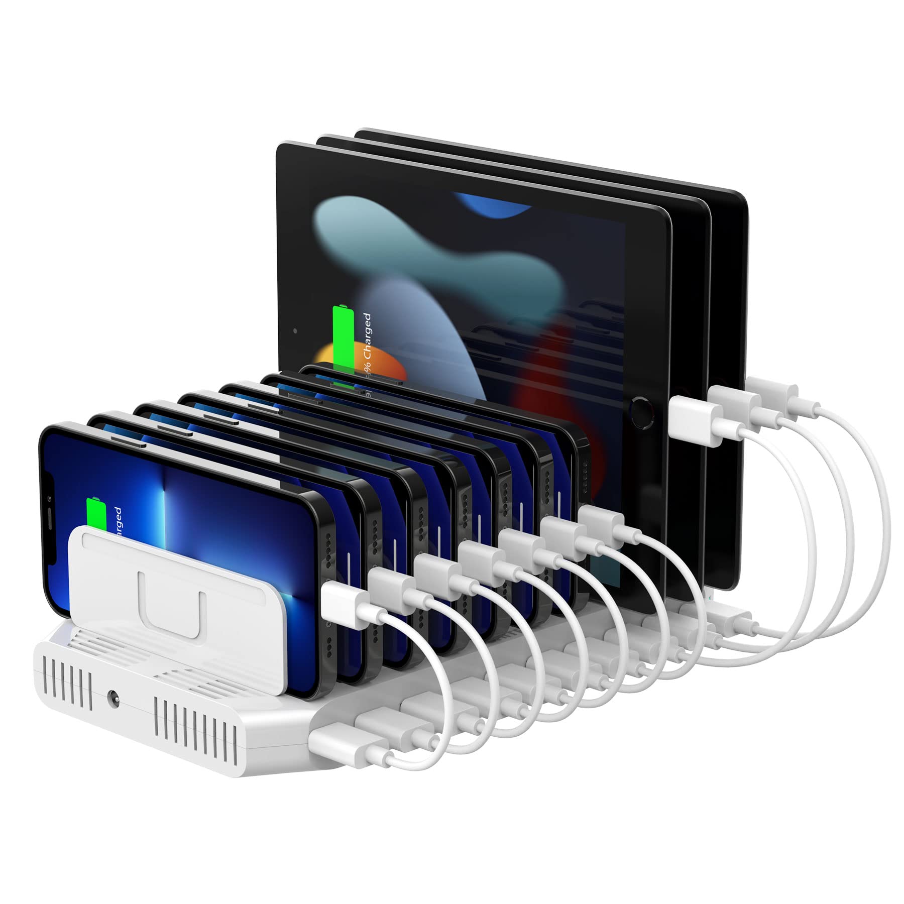 Estación De Carga Unitek Multi Usb De 10 Puertos Para Múltiples Dispositivos - Venta Internacional.