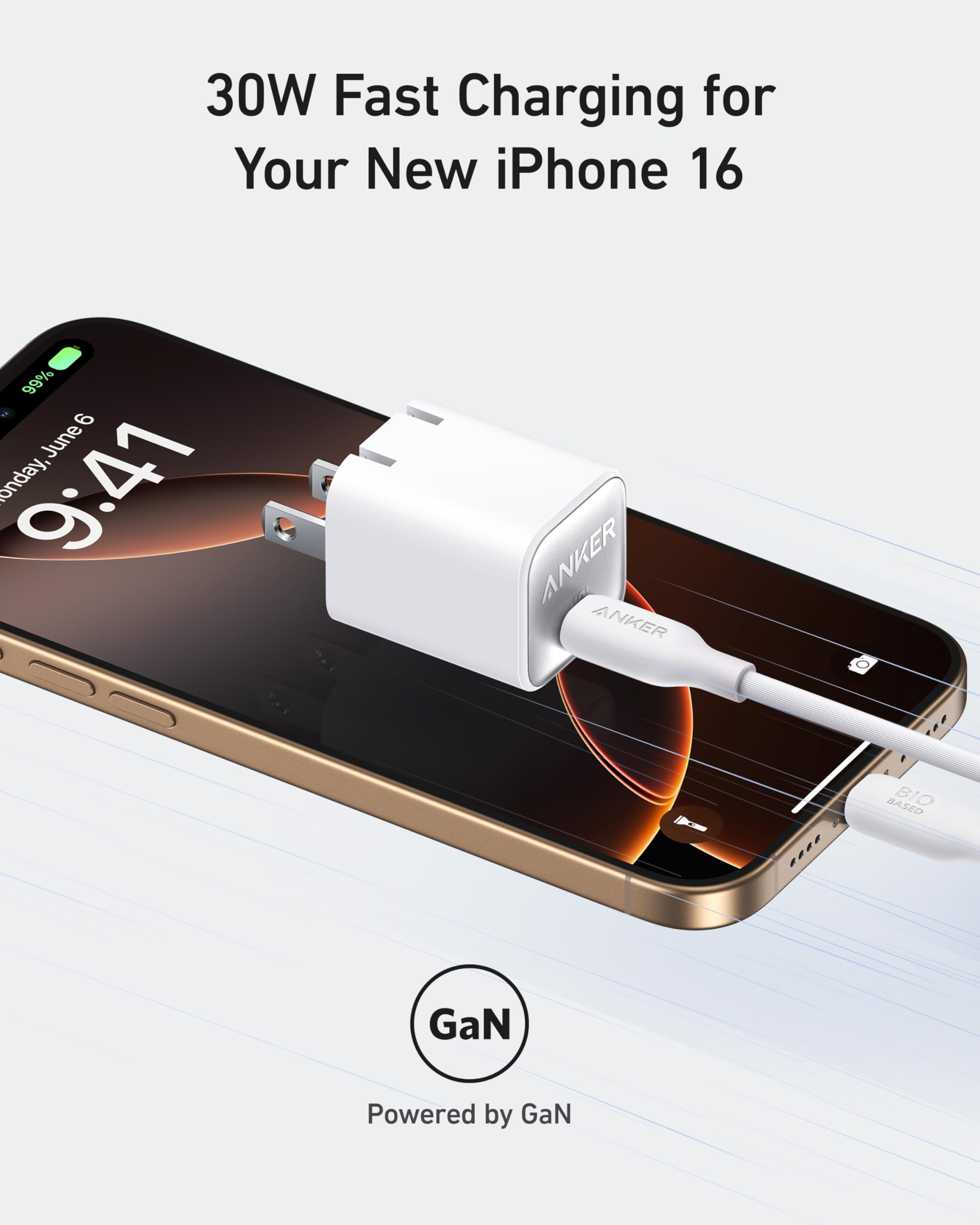 Foto 4 pulgar | Cargador Anker Nano 30w Usb C Gan Piq 3.0 Para Iphone Galaxy - Venta Internacional.