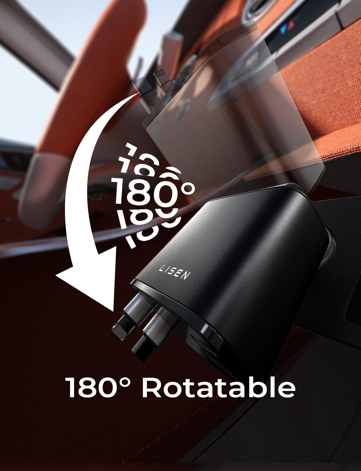 Foto 8 pulgar | Cargador De Coche Lisen Retráctil 4 En 1 69w Usb-c Para Iphone 16 - Venta Internacional.