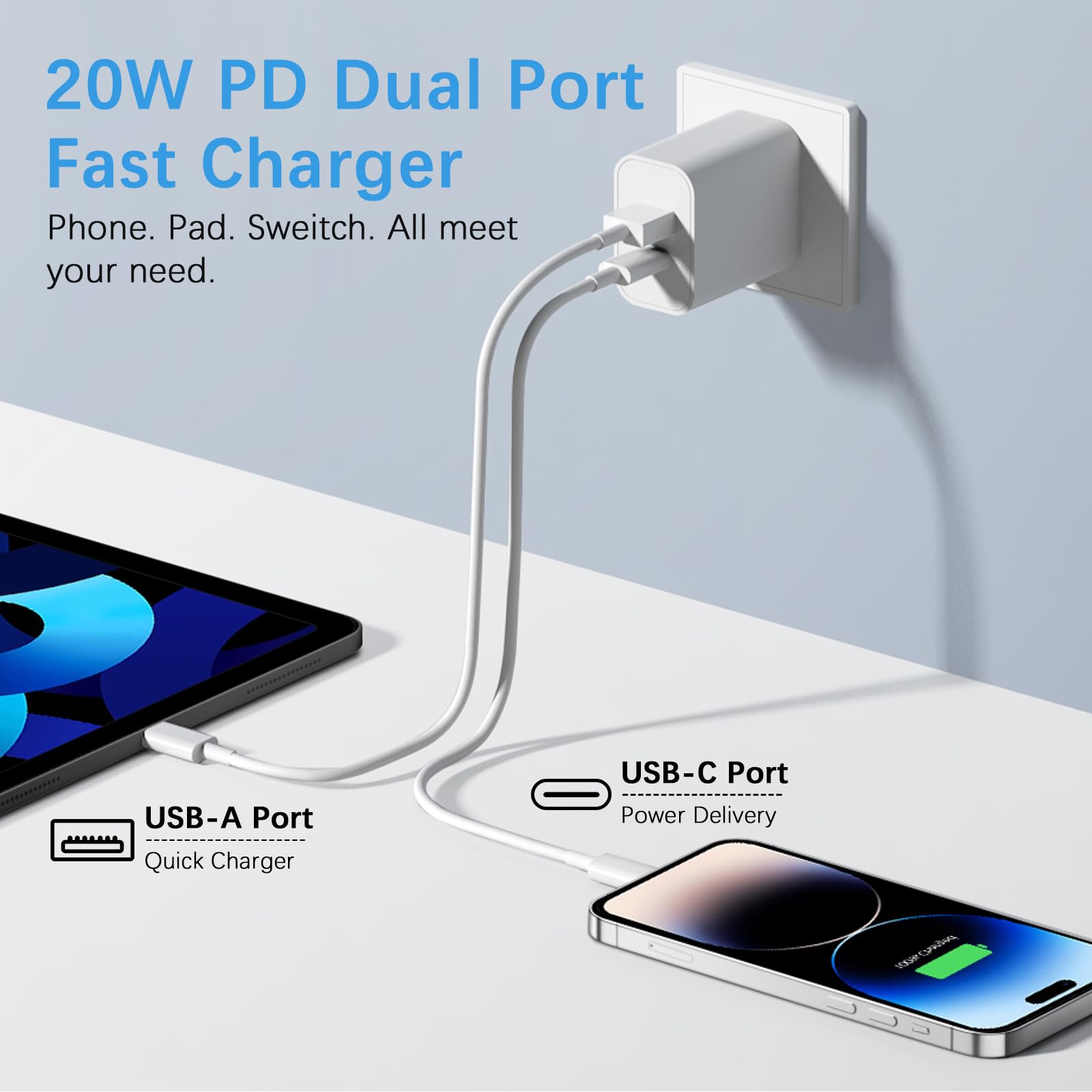 Foto 6 pulgar | Cargador Stakycet Cargador Rápido Usb C De 20 W Para Iphone 16 - Venta Internacional.