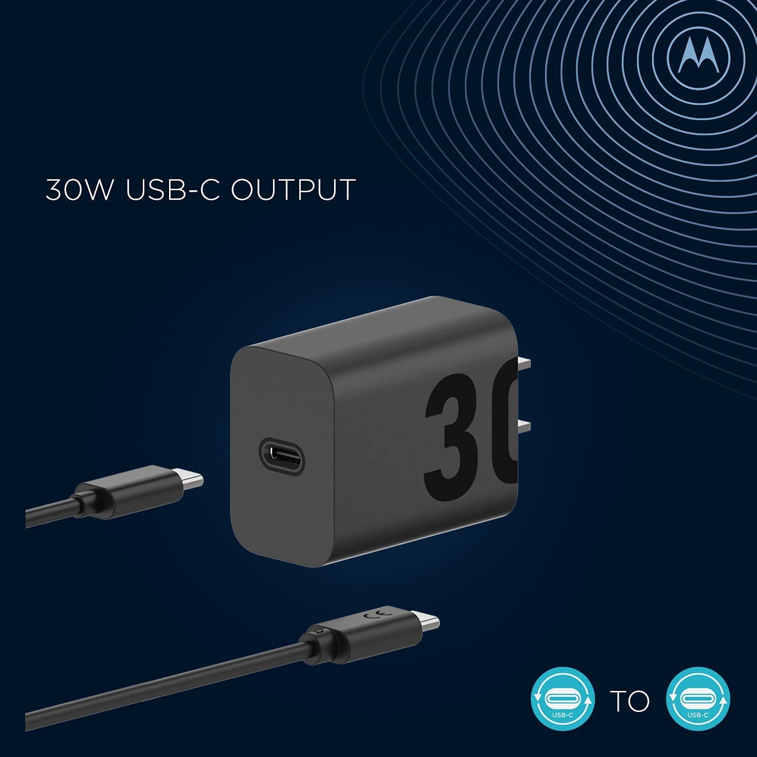 Foto 2 | Cargador Motorola Turbopower 30 Usb-c De 30 W Para Moto G Power 5g - Venta Internacional.