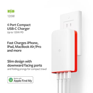 Foto 2 | Cargador De Pared Twelve South Plugbug De 4 Puertos Y 120 W Usb-c Con Find My - Venta Internacional.