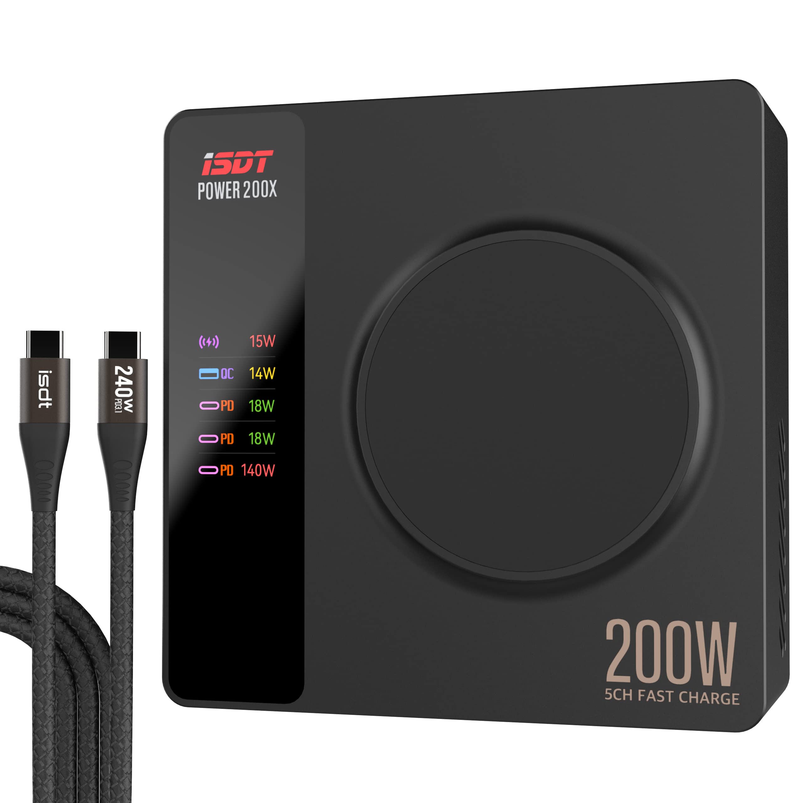 Foto 2 pulgar | Estación De Carga Isdt Power 200x 200w Usb-c 4+1 Puertos 200w - Venta Internacional.