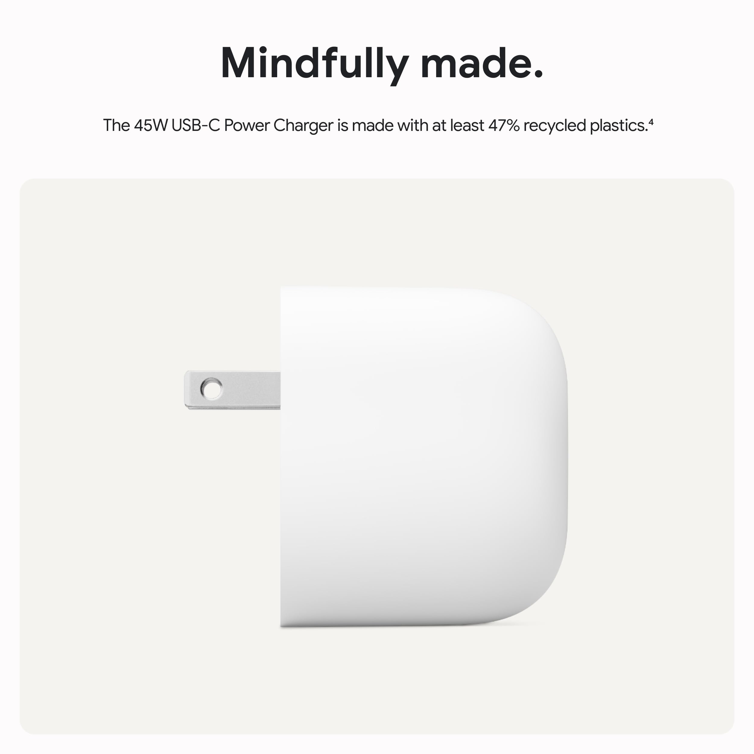 Foto 4 | Cargador Google De 45 W Usb-c Power De Carga Rápida Pixel Snow - Venta Internacional.