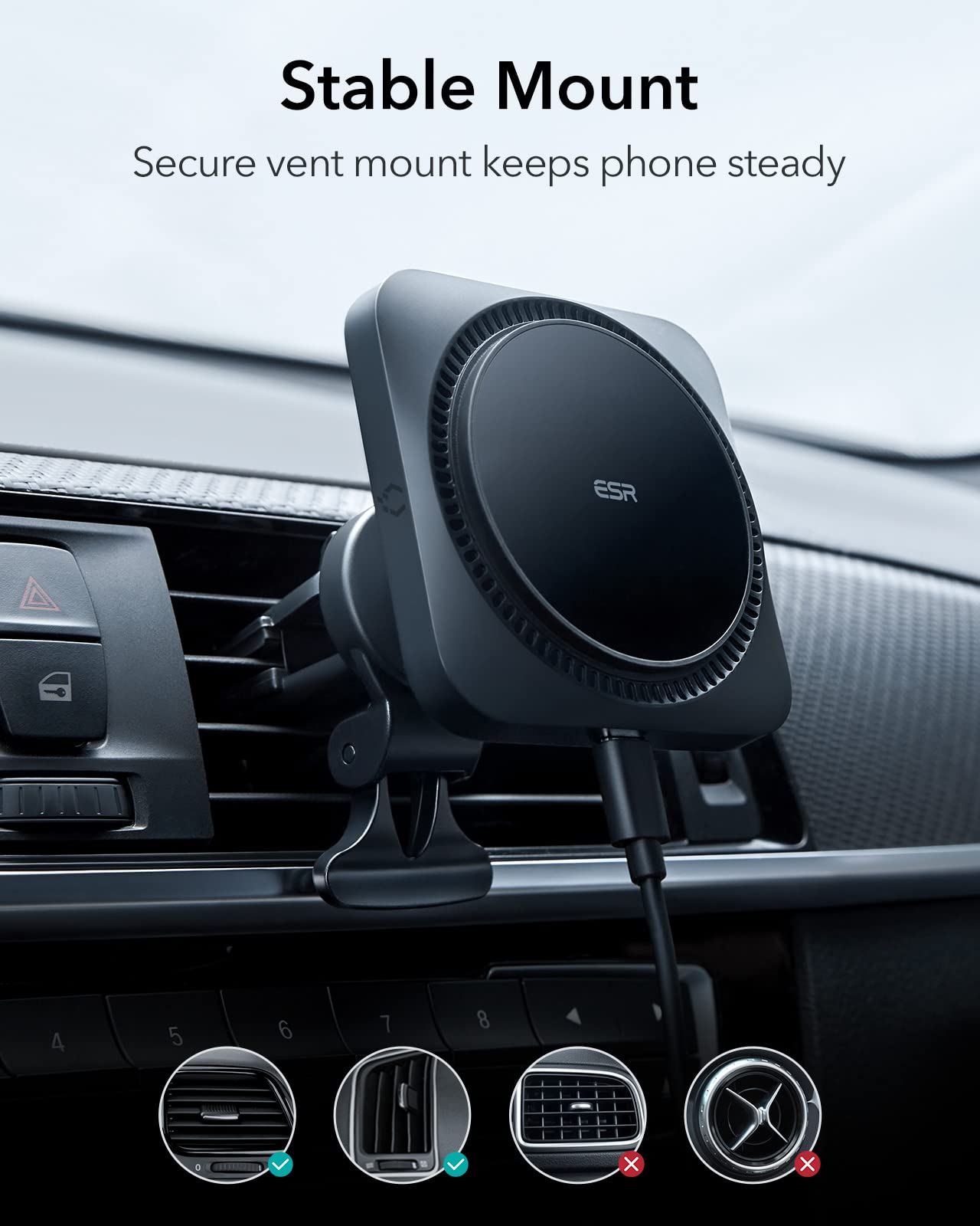 Foto 7 | Cargador De Coche Esr Magsafe Con Cryoboost Para Iphone Con Adaptador - Venta Internacional.