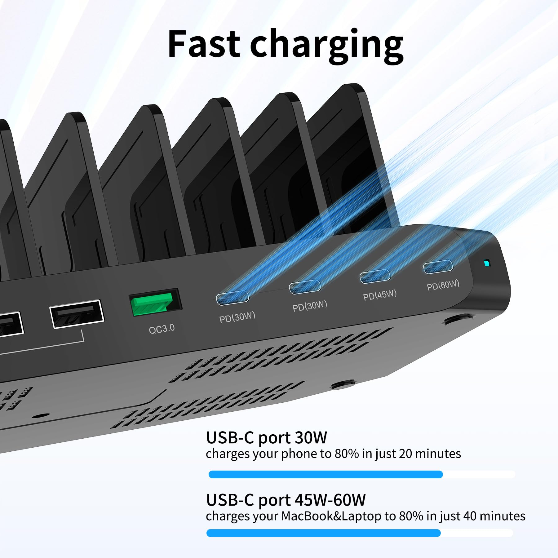 Foto 4 pulgar | Estación De Carga Unitek Con Cargador Rápido Usb C De 140 W Para Portátil - Venta Internacional.