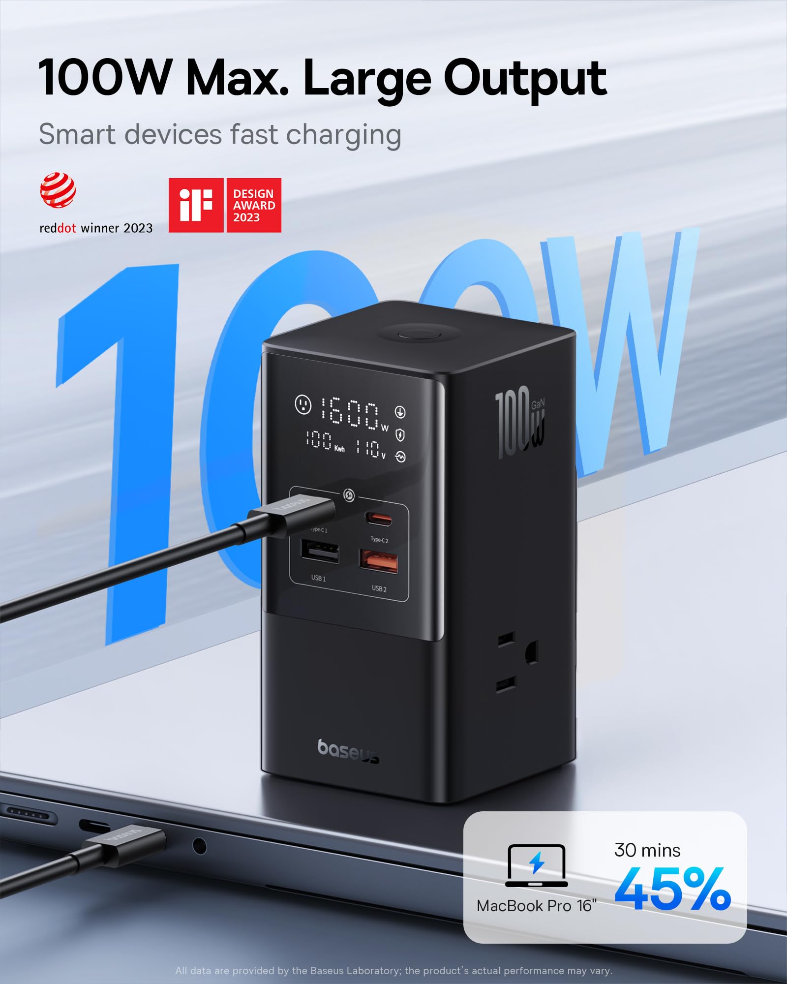 Foto 4 pulgar | Estación De Carga Baseus 7 En 1 Usb C Powercombo 100w - Venta Internacional.