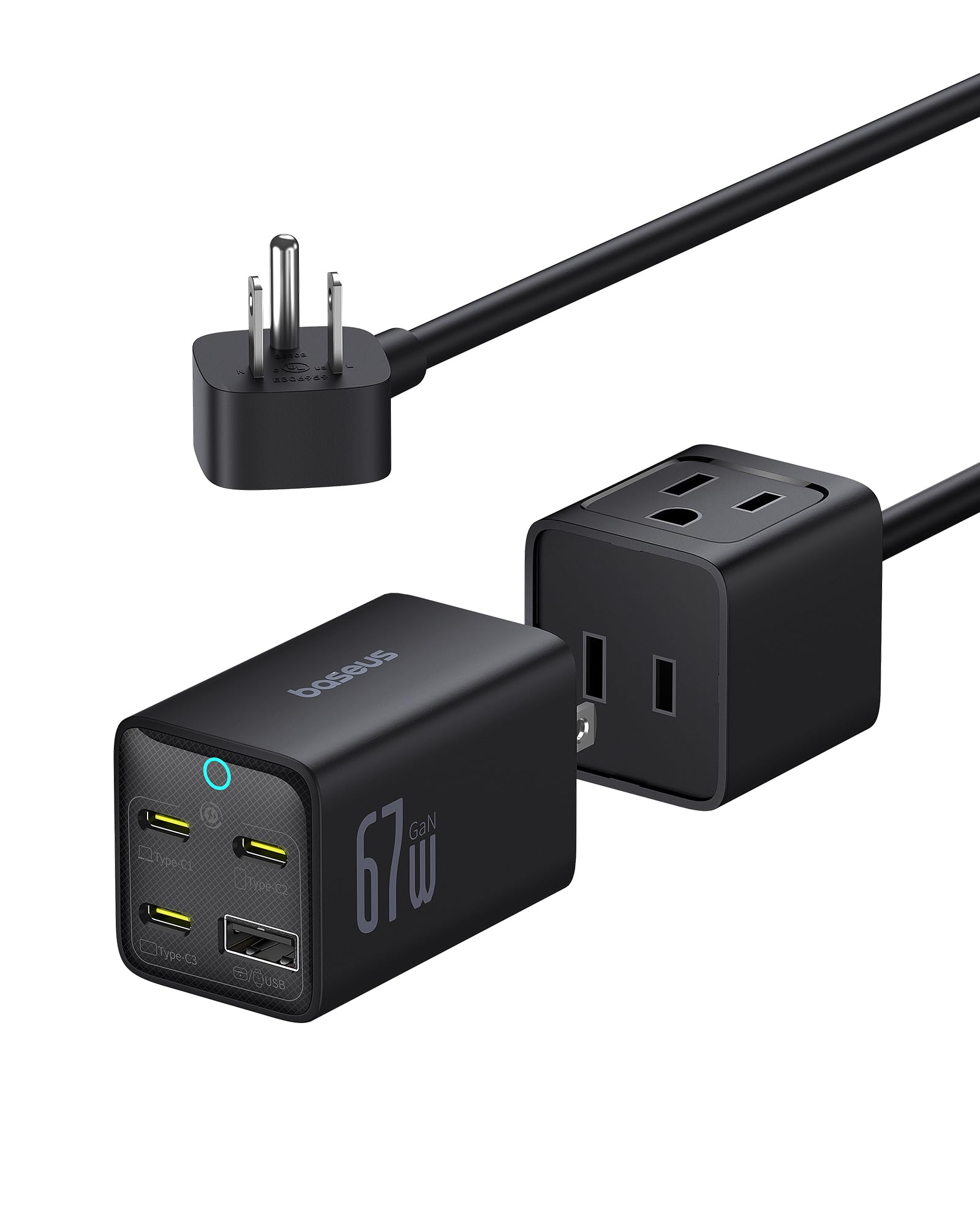 Foto 2 pulgar | Estación De Carga Baseus De 67 W 5 En 1 Con 2 Salidas Ac Y Usb-c - Venta Internacional.