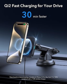 Foto 3 | Cargador Esr De Montaje En Coche Para Iphone Qi2 Magsafe De 15 W, Color Negro - Venta Internacional.