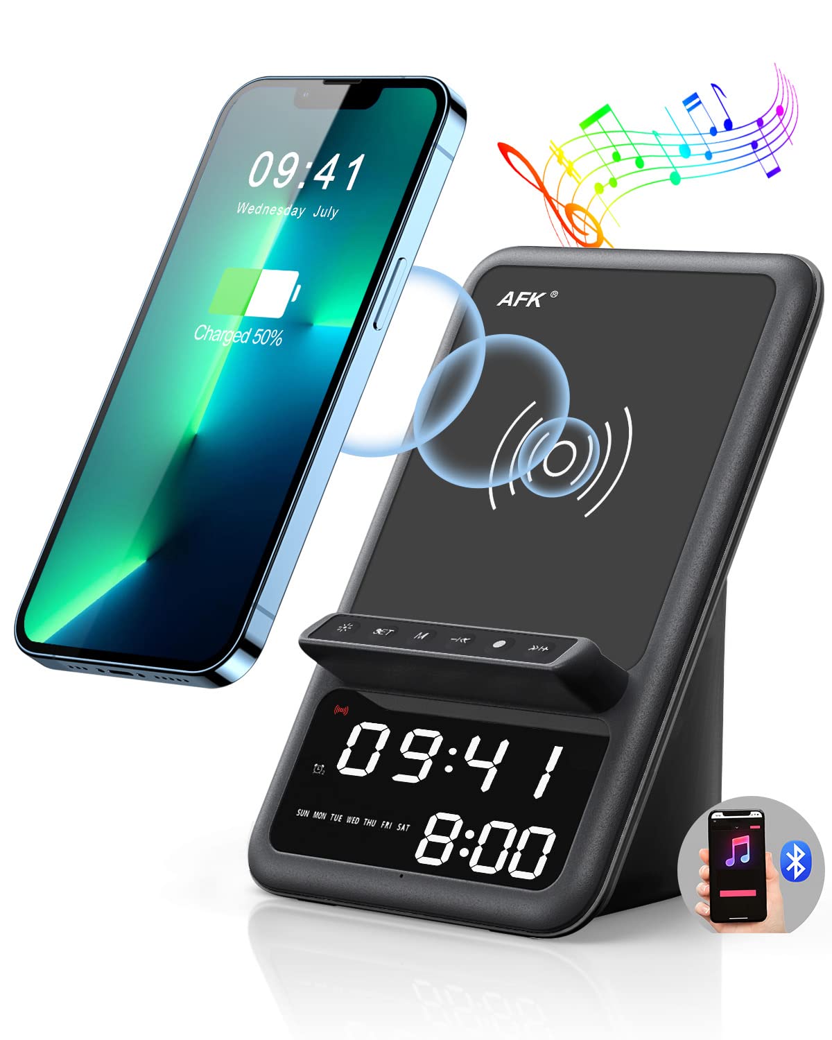 Estación De Carga Inalámbrica Afk 4 En 1 Con Altavoz Bluetooth - Venta Internacional. $824