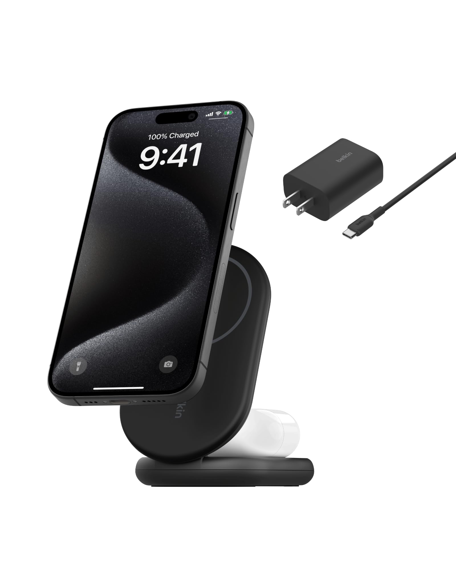 Foto 2 pulgar | Cargador Belkin Magsafe De 15 W Compatible Con Iphone 16/15 Negro - Venta Internacional.