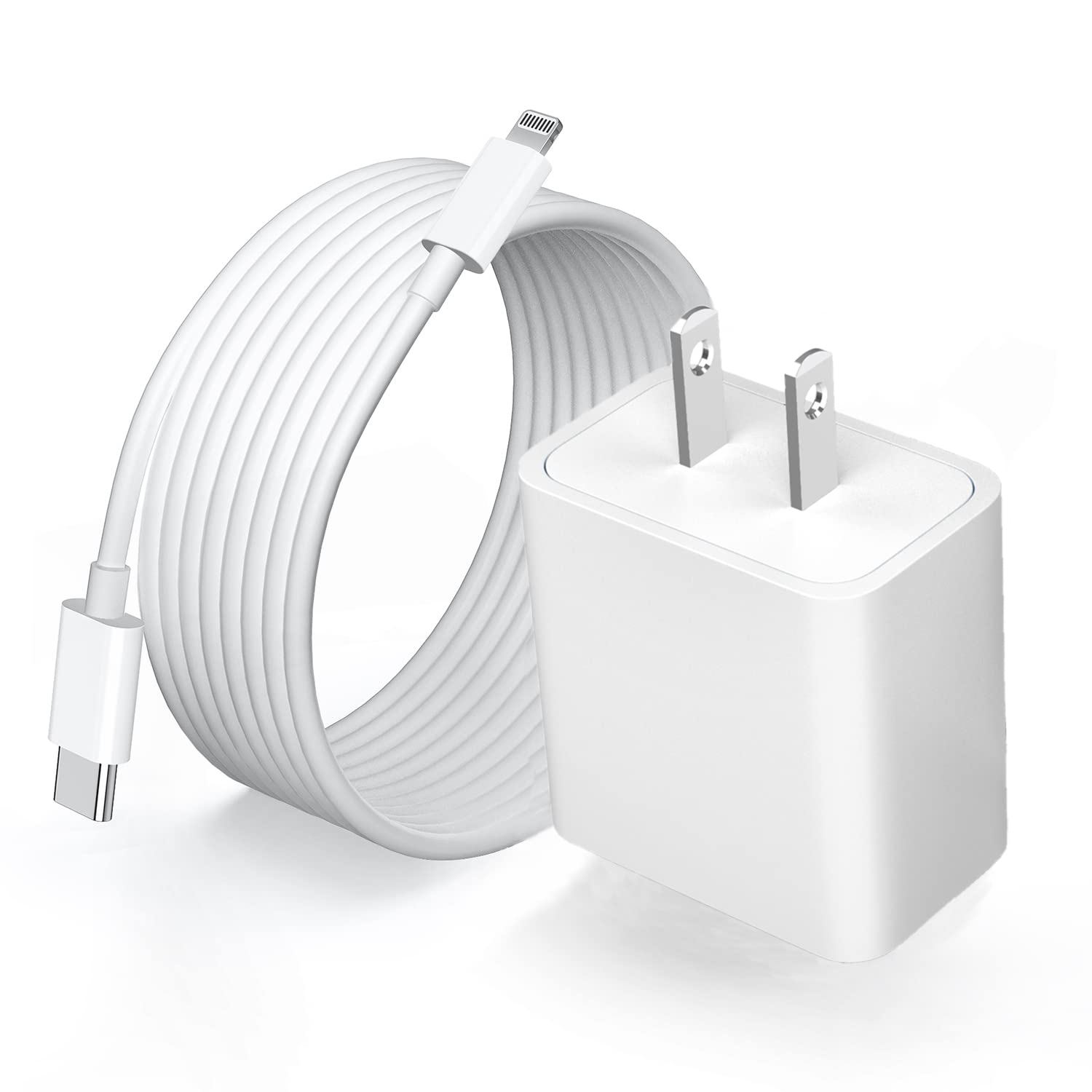 Cargador Iessentials Para Iphone, 20 W, Pd, Usb C, Cable De 6 Pies, Blanco - Venta Internacional.