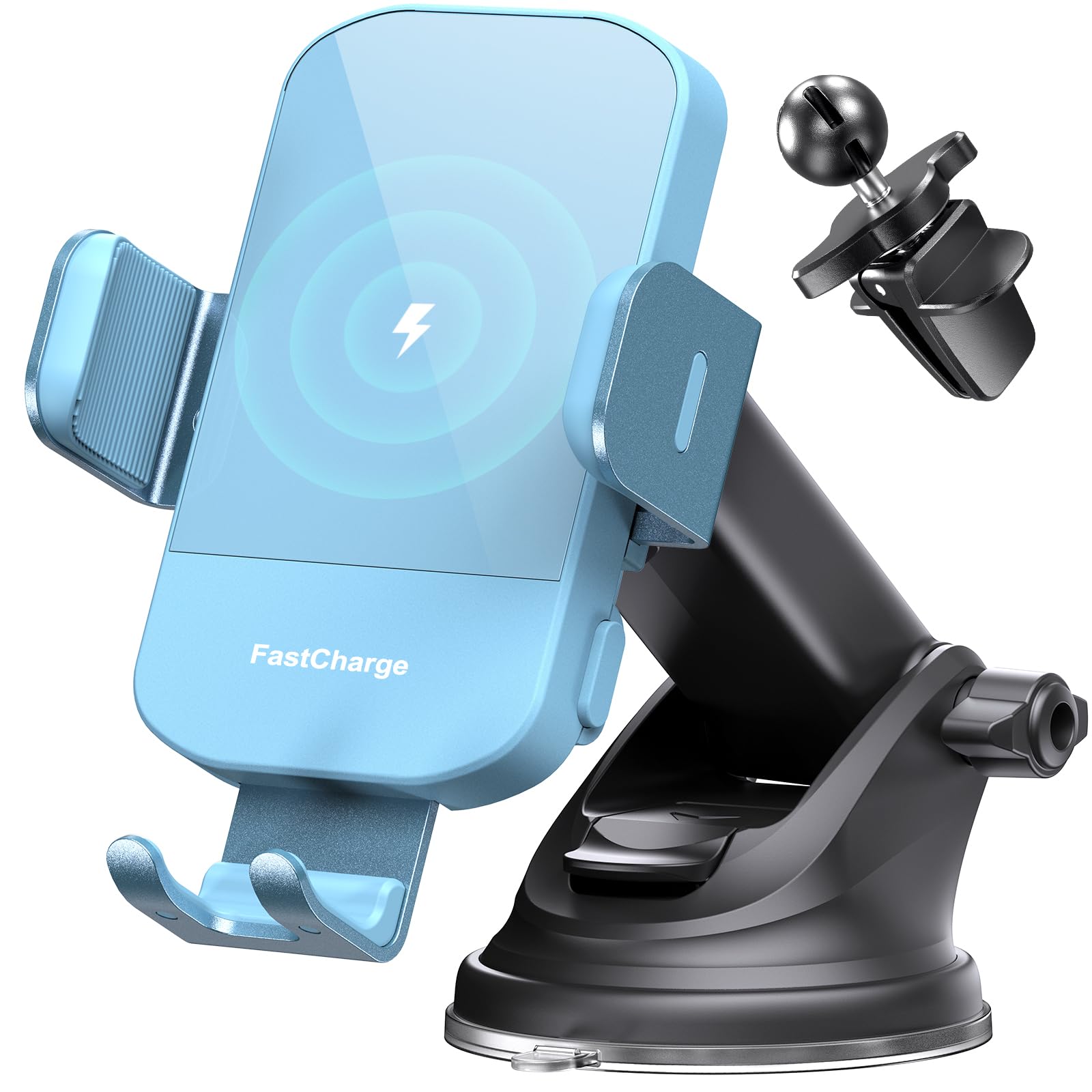 Cargador De Coche Inalámbrico Chgeek De 15 W De Carga Rápida, Color Cian - Venta Internacional. $897
