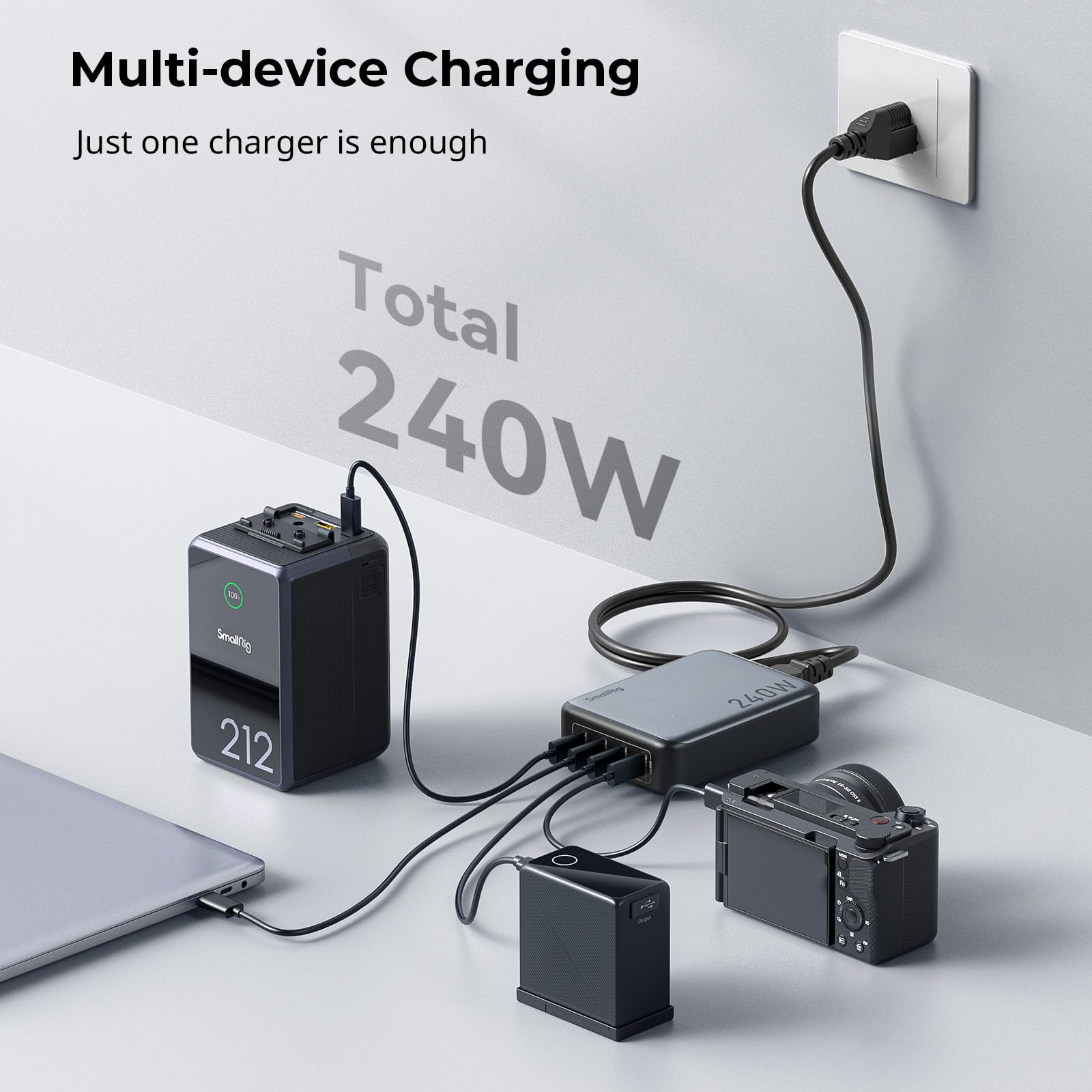 Foto 3 pulgar | Cargador Smallrig Usb-c Pd3.1 Gan De 4 Puertos De 240 W Para Macbook Pro/air - Venta Internacional.