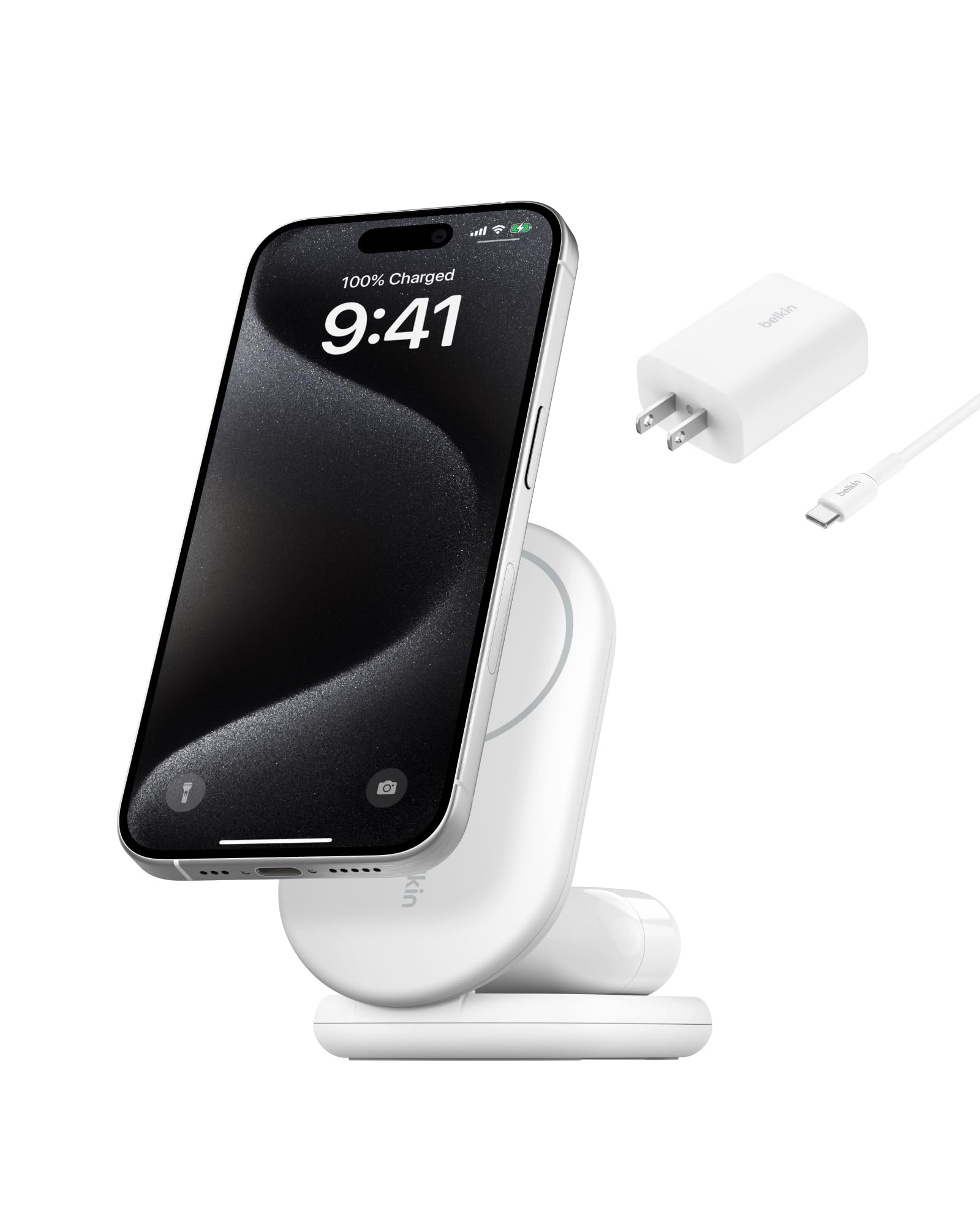 Foto 2 pulgar | Cargador Belkin Magsafe De 15 W Compatible Con Iphone 16/15 Blanco - Venta Internacional.