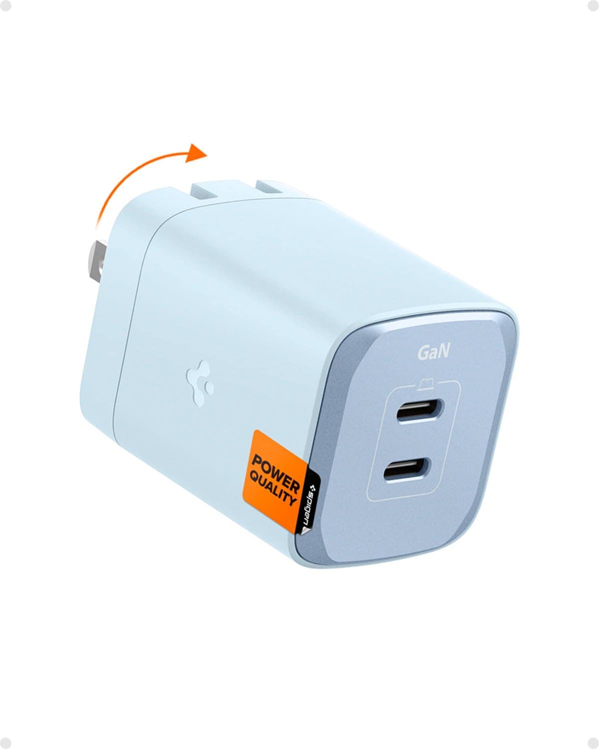 Cargador De Pared Spigen Gan Iii 652 65w 2 Puertos Para Iphone - Venta Internacional. $678