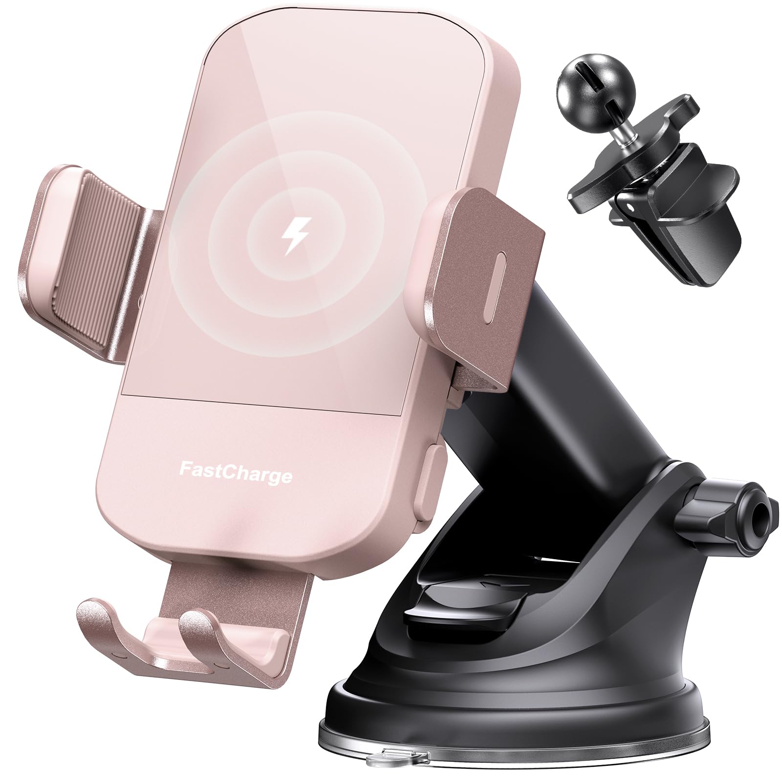 Cargador De Coche Inalámbrico Chgeek 15w De Carga Rápida Rosa - Venta Internacional. $756