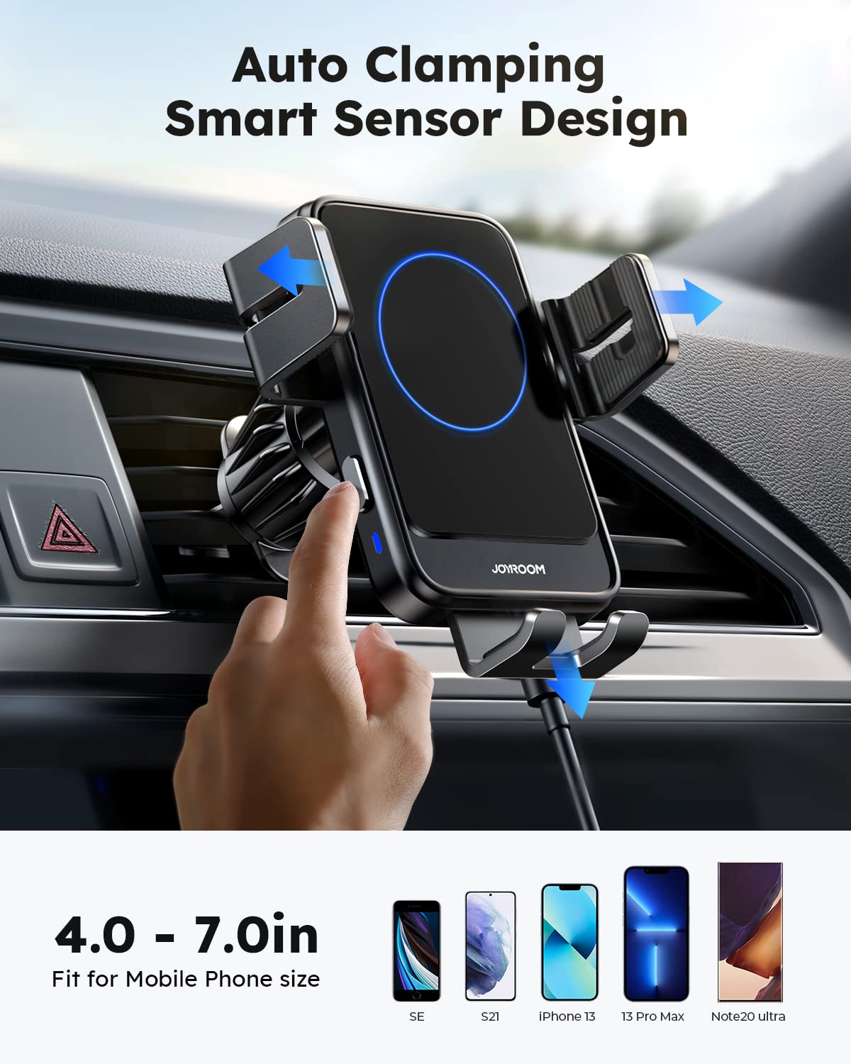 Foto 8 pulgar | Soporte Inalámbrico Para Cargador De Coche Joyroom, 15 W, Qi, Con Sujeción Automática - Venta Internacional.