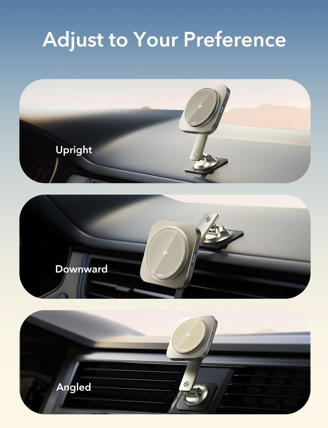 Foto 5 pulgar | Cargador Esr De Montaje En Coche Para Qi2 Magsafe Iphone Titanium De 15 W - Venta Internacional.