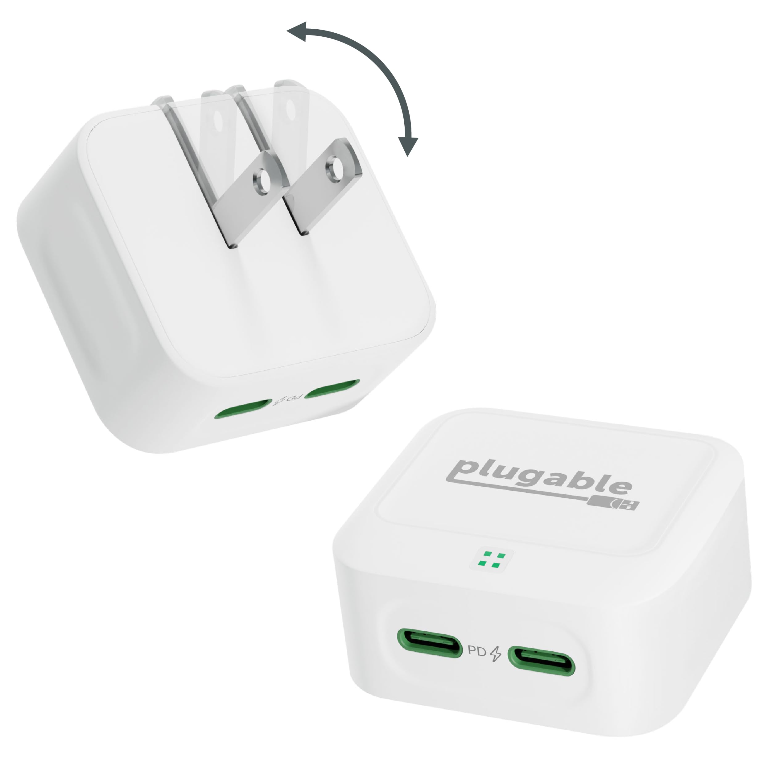 Foto 2 pulgar | Cargador Enchufable, Doble Usb C, 40 W, 2 Puertos, Suministro De Energía, Blanco - Venta Internacional.