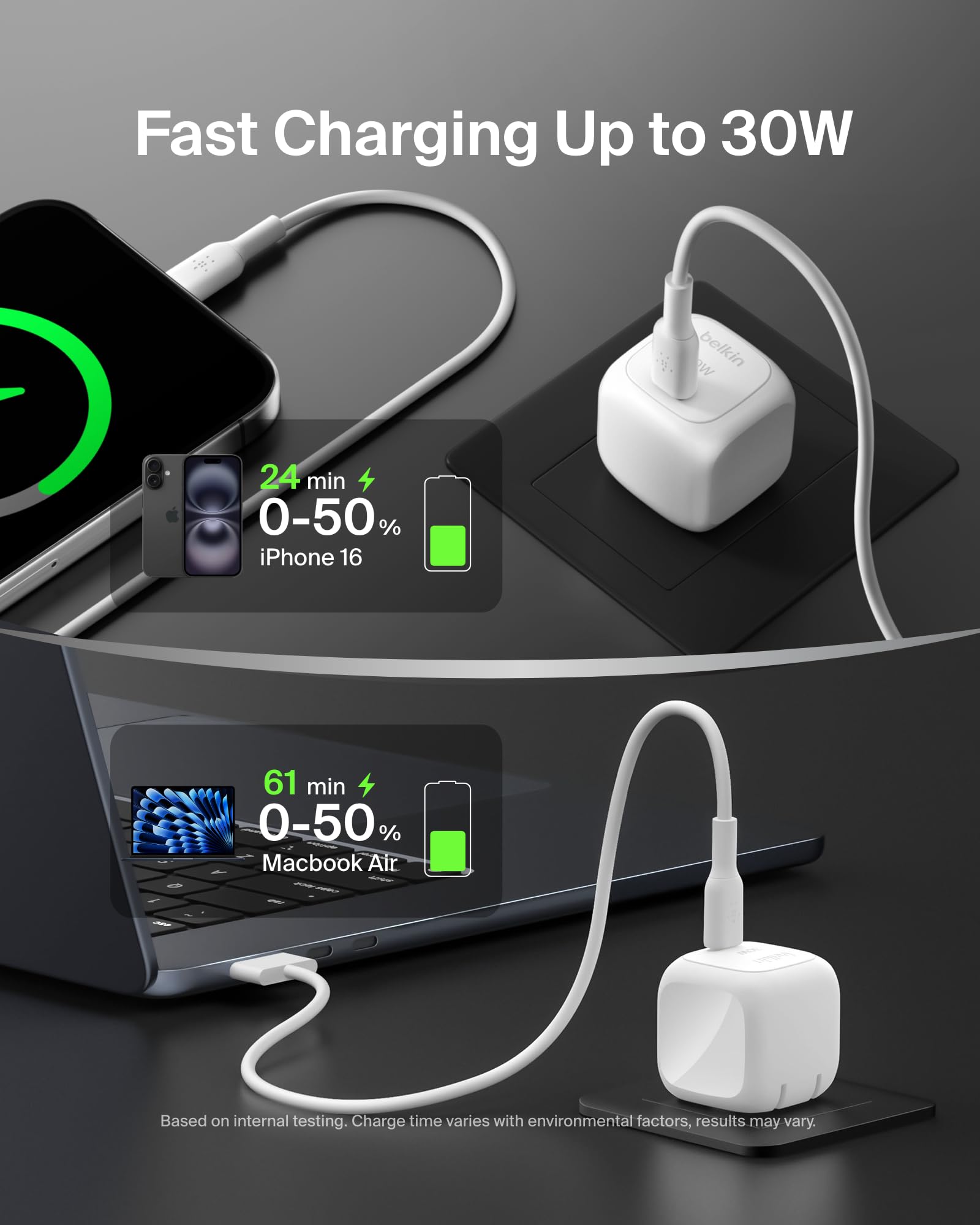 Foto 3 pulgar | Cargador De Pared Belkin Boostcharge 30w Usb-c Power Delivery - Venta Internacional.