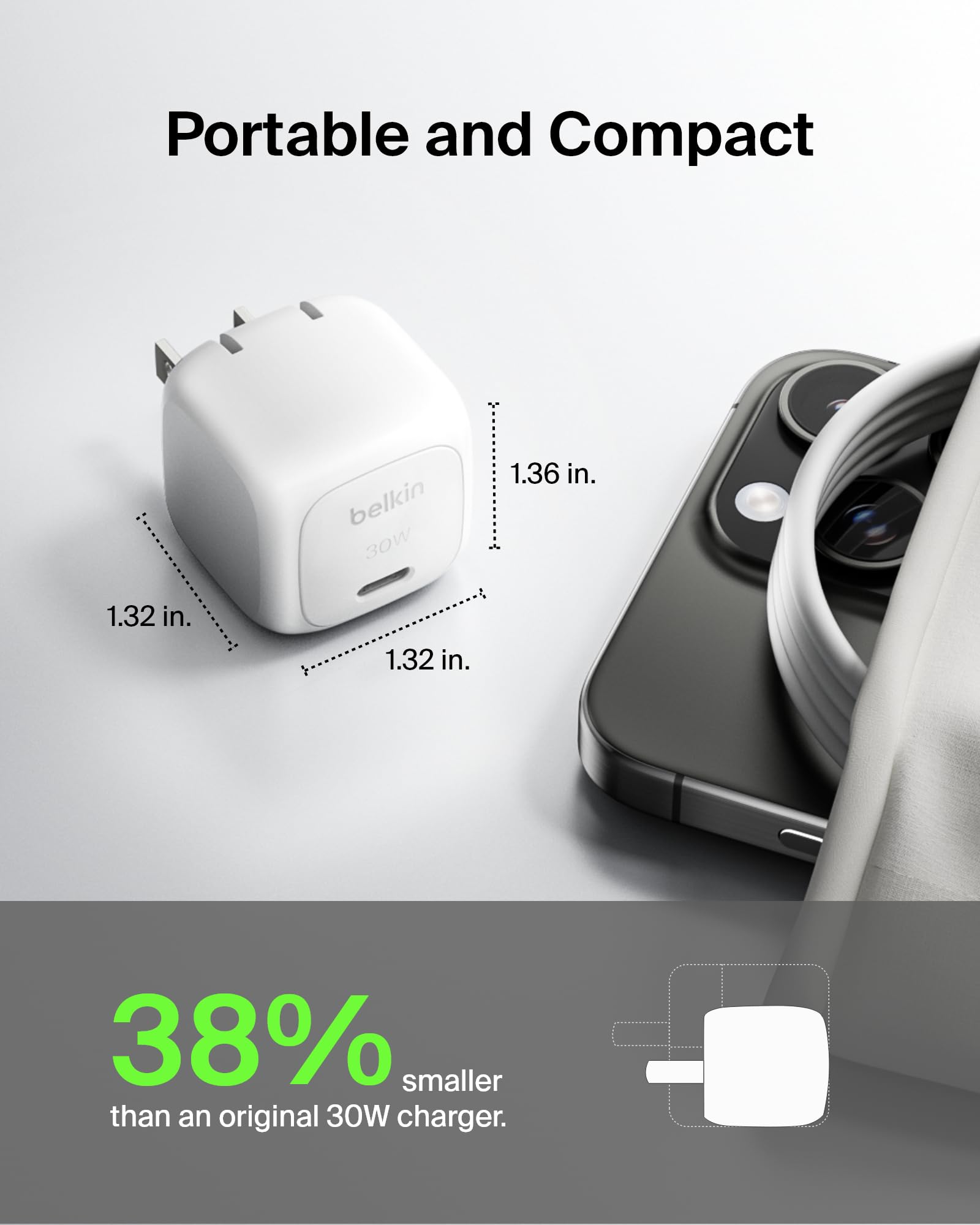 Foto 4 pulgar | Cargador De Pared Belkin Boostcharge 30w Usb-c Power Delivery - Venta Internacional.