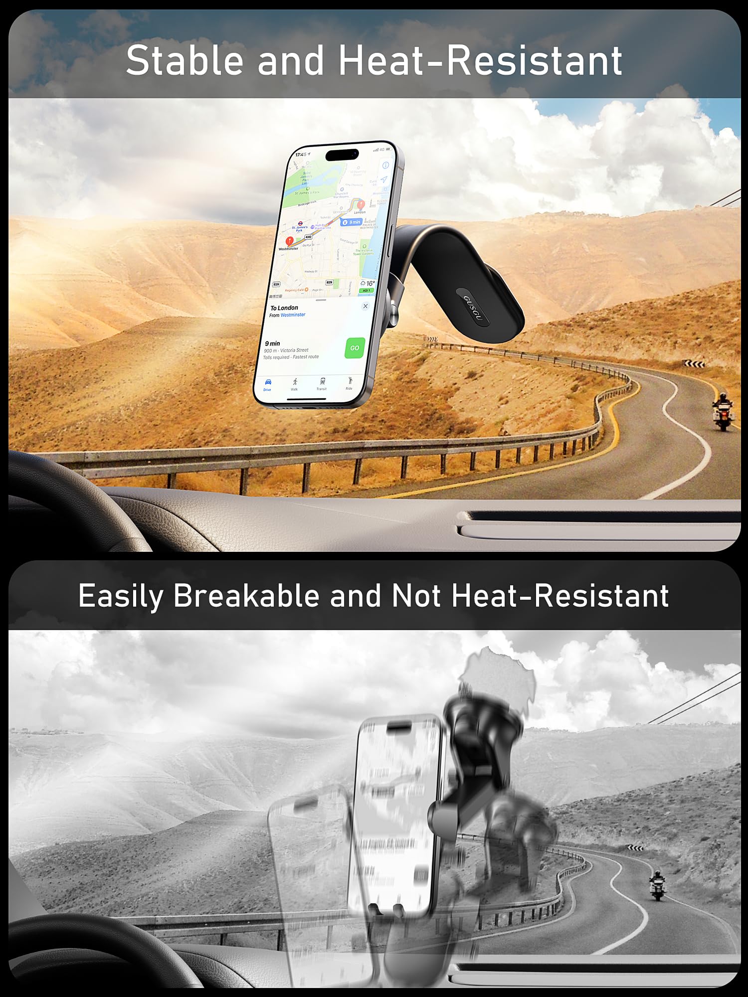 Foto 7 | Cargador De Teléfono De Coche Gusgu Mount3 De 15 W De Carga Rápida - Venta Internacional.