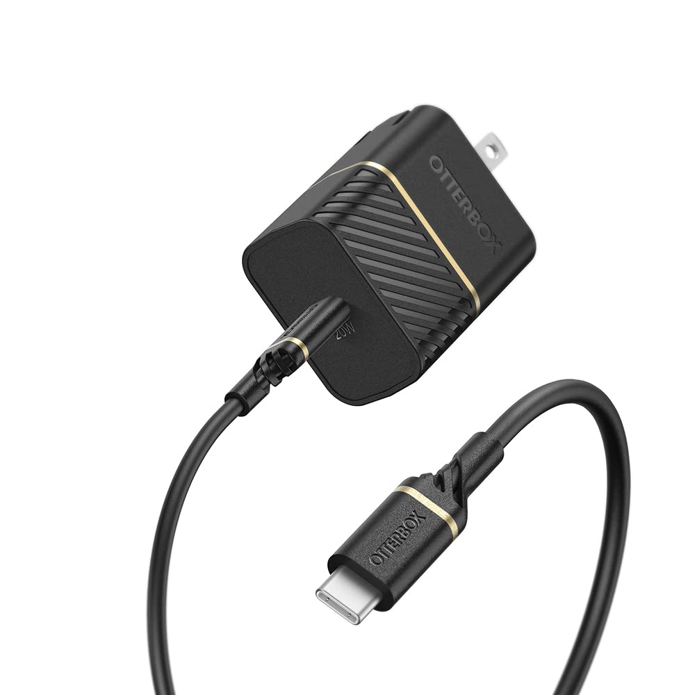 Foto 2 pulgar | Cargador De Pared Con Cable Usb-c De 1 M Otterbox, 20 W, Negro Brillante - Venta Internacional.