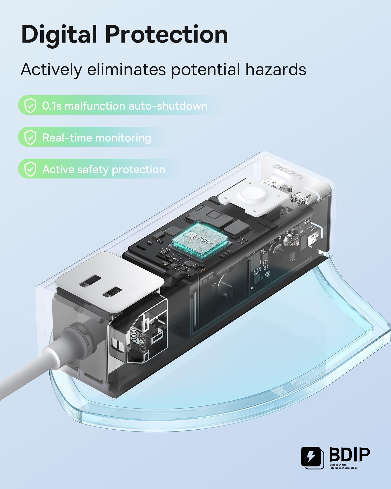 Foto 7 pulgar | Estación De Carga Baseus 100w, 7 Puertos, Usb C, Protección Contra Sobretensiones - Venta Internacional.