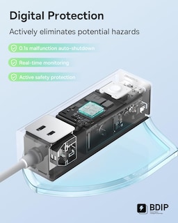 Foto 6 | Estación De Carga Baseus 100w, 7 Puertos, Usb C, Protección Contra Sobretensiones - Venta Internacional.