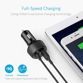 Foto 2 | Cargador De Coche Anker Lightning De 24 W Y 2 Puertos Para Iphone Con Cable - Venta Internacional.