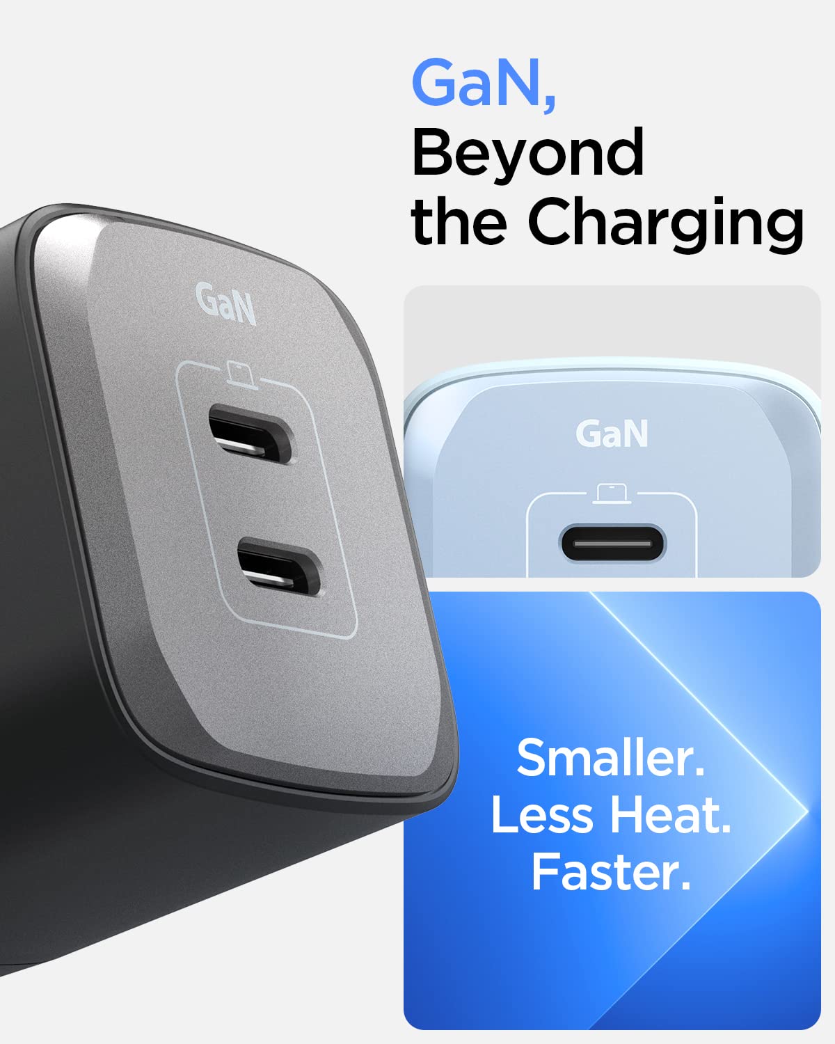 Foto 5 | Cargador De Pared Spigen Gan Iii 452 45w Pd Pps Fast Charge 2 Puertos - Venta Internacional.