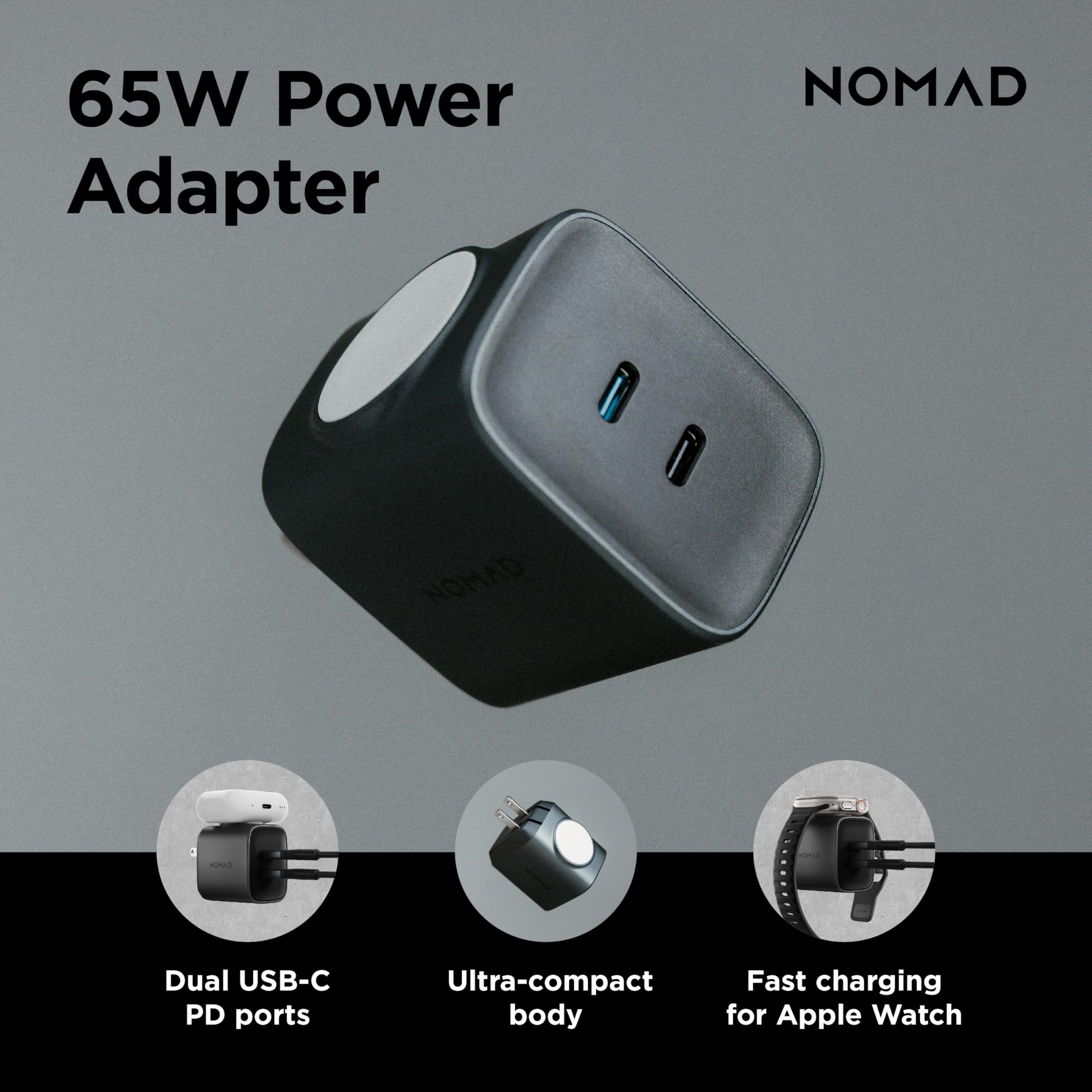 Foto 3 pulgar | Adaptador 3 en 1 para Apple Watch Edition 65 W - Venta Internacional