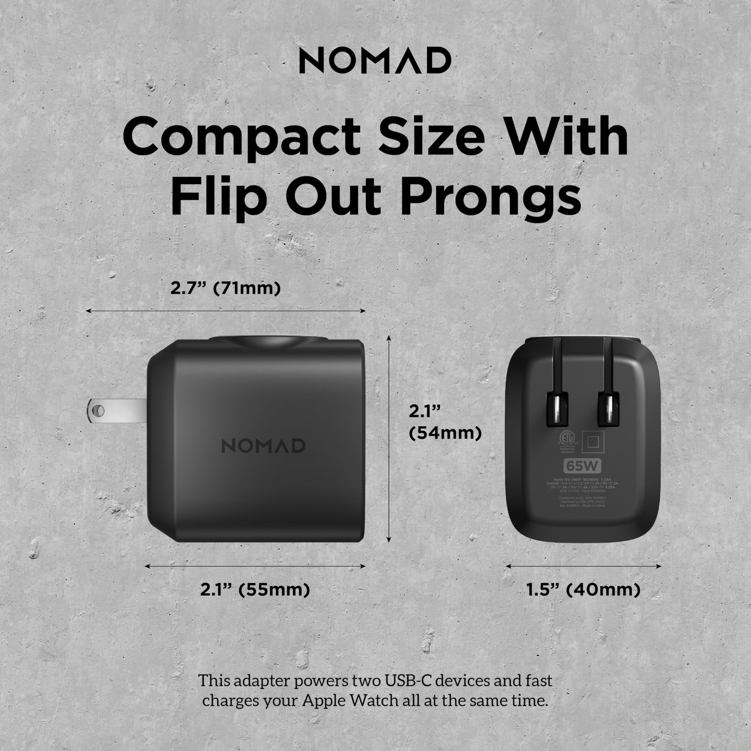 Foto 3 | Adaptador 3 en 1 para Apple Watch Edition 65 W - Venta Internacional