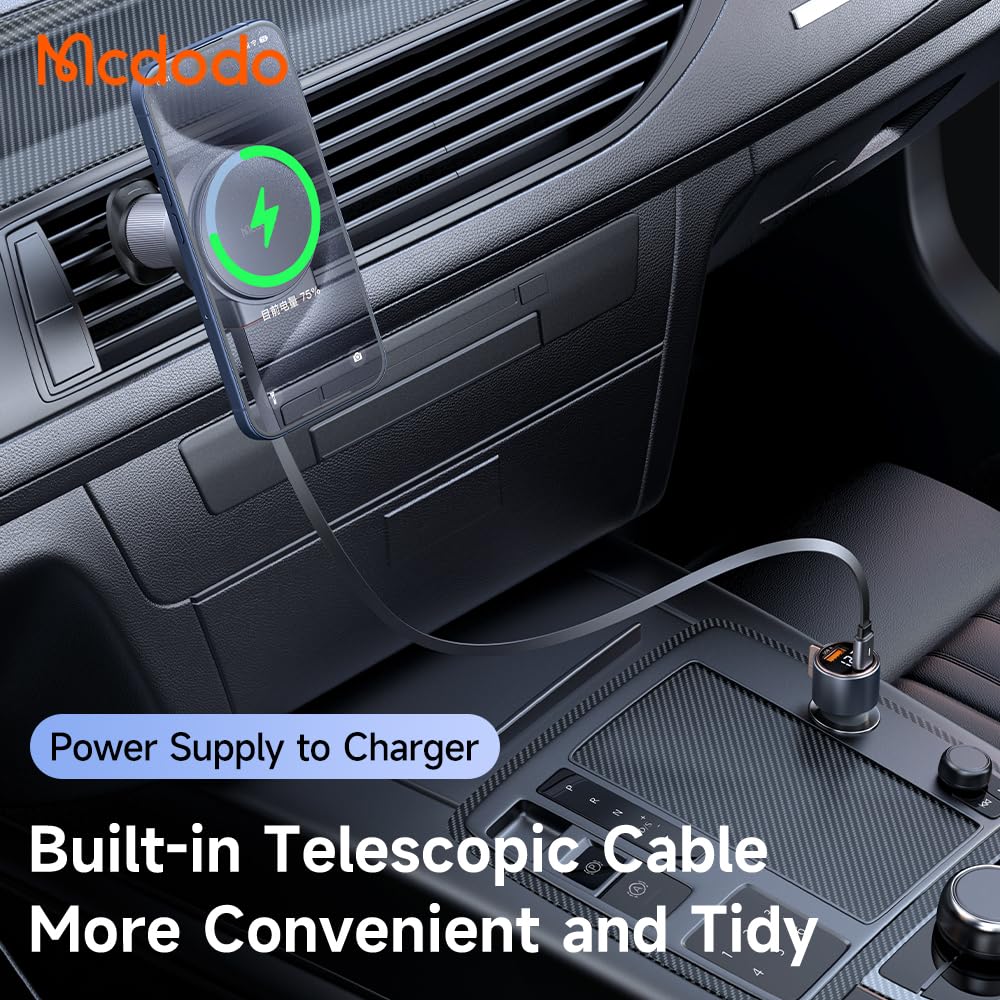 Foto 5 pulgar | Cargador De Coche Inalámbrico, Soporte Magnético Para Teléfono, Soporte Mcdodo - Venta Internacional.