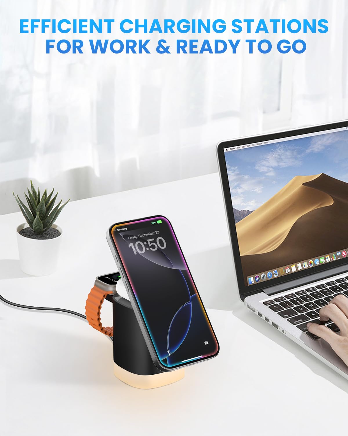 Foto 7 | Estación de Carga Joygeek 3 en 1 para Apple - Venta Internacional