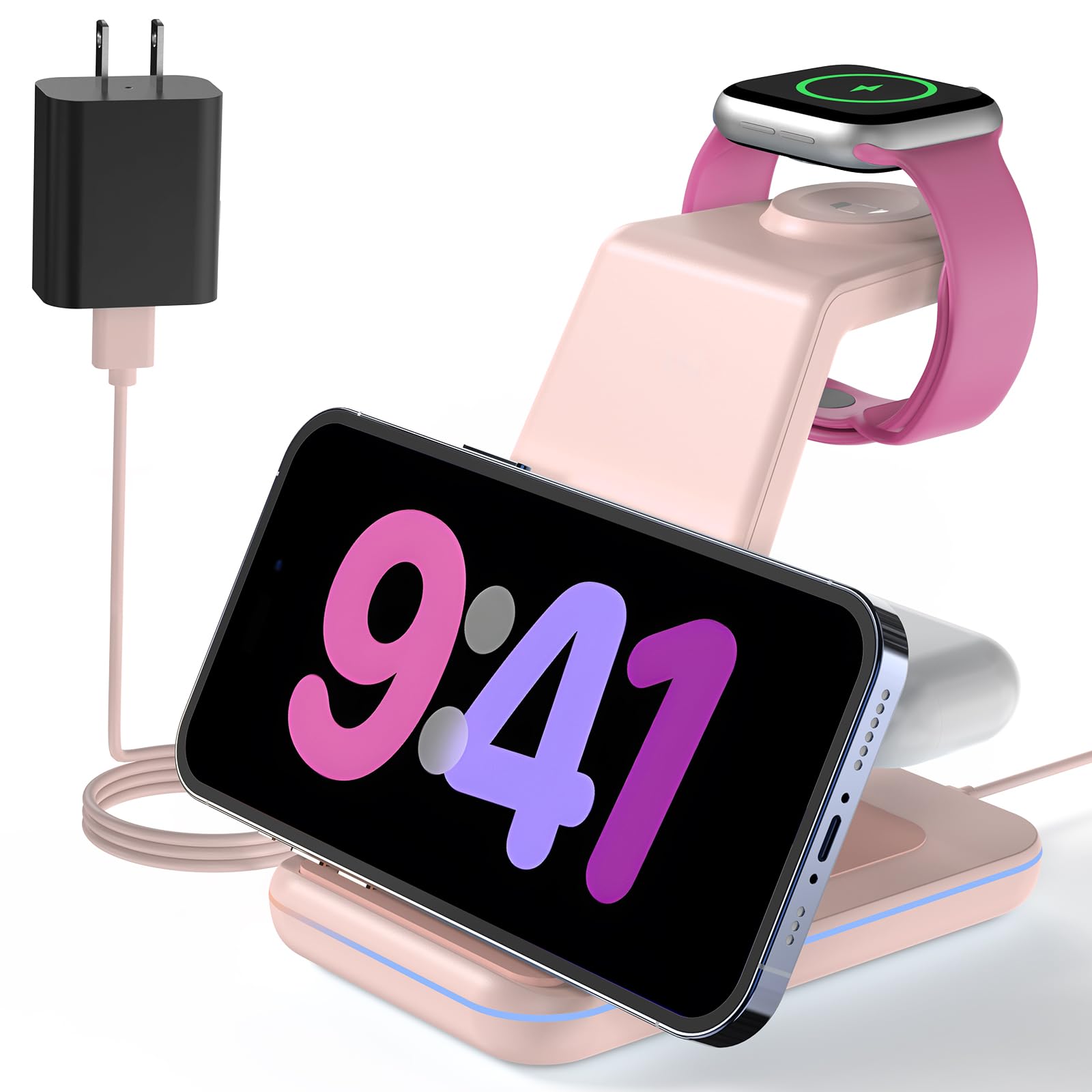 Estación De Carga Inalámbrica Joygeek 3 En 1 Para Dispositivos Apple - Venta Internacional. $983