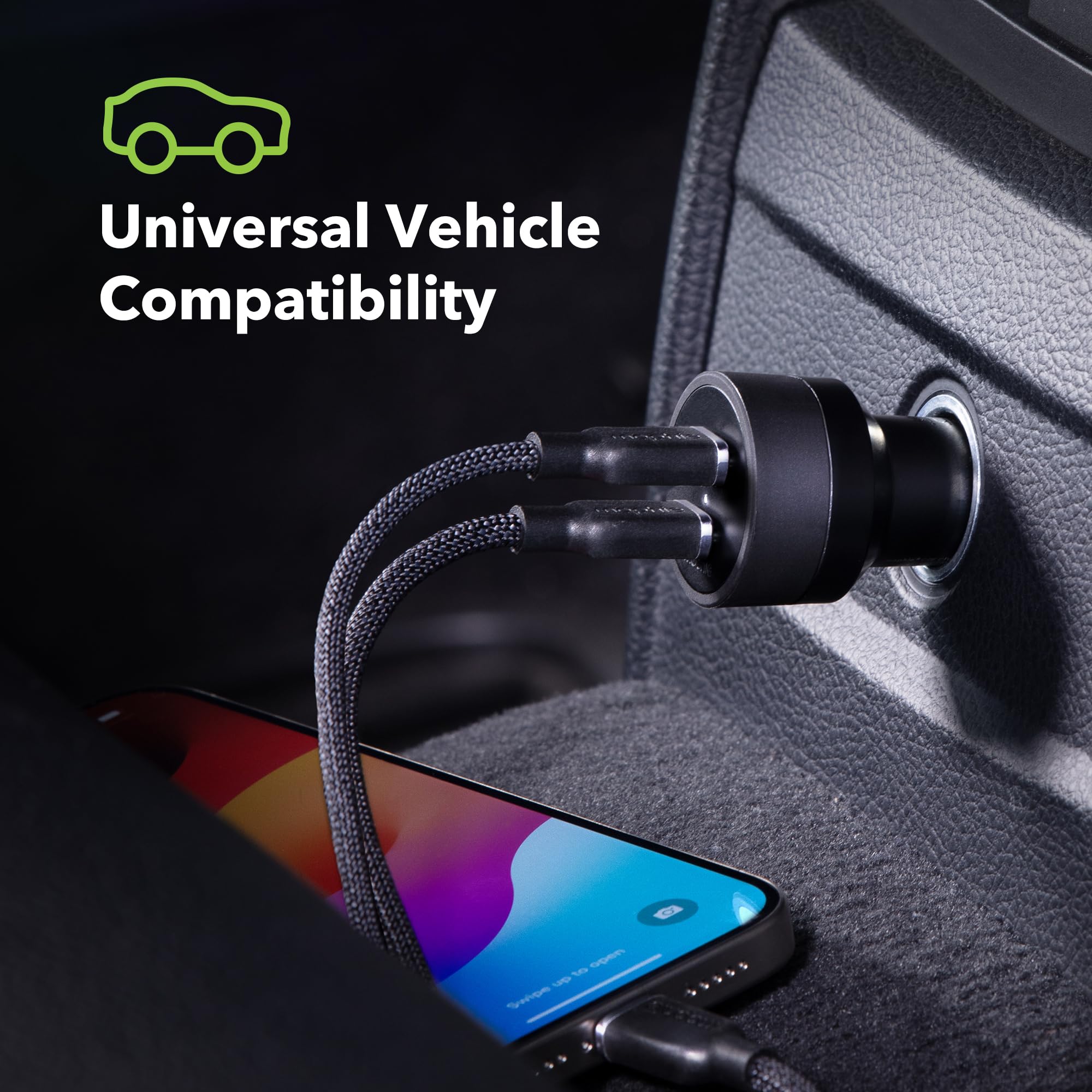 Foto 2 | Cargador De Coche Mophie Dual Usb-c De 60 W Con Indicador Led De Carga Rápida - Venta Internacional.