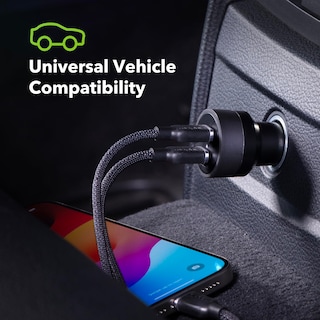 Foto 2 | Cargador De Coche Mophie Dual Usb-c De 60 W Con Indicador Led De Carga Rápida - Venta Internacional.