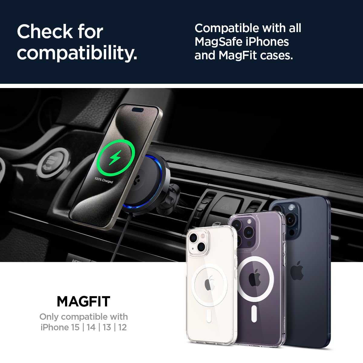 Foto 3 pulgar | Cargador Inalámbrico Para Coche Spigen Onetap Pro 3 Cryomax - Venta Internacional.