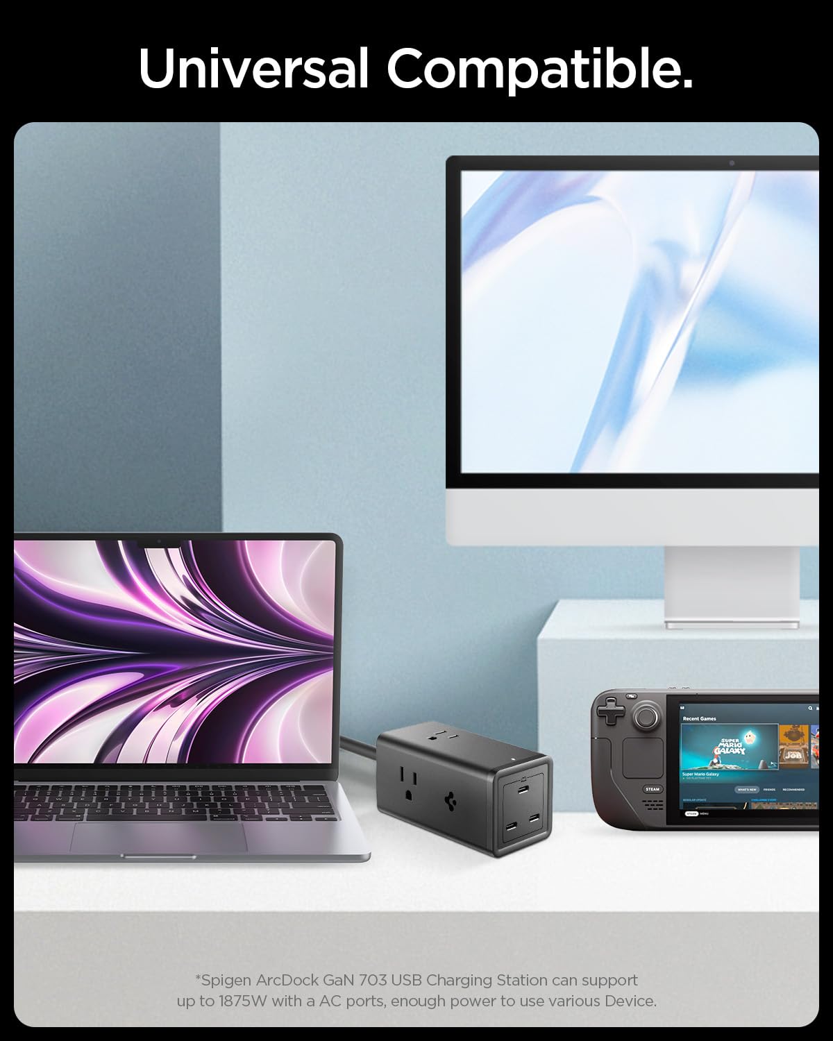 Foto 7 pulgar | Estación De Carga Spigen Arcdock Gan 703 Usb-c 70w 6 En 1 - Venta Internacional.