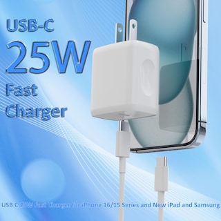 Foto 2 | Cargador Usb C Quzudn 25 W Tipo C 2 Unidades con Cable - Venta Internacional