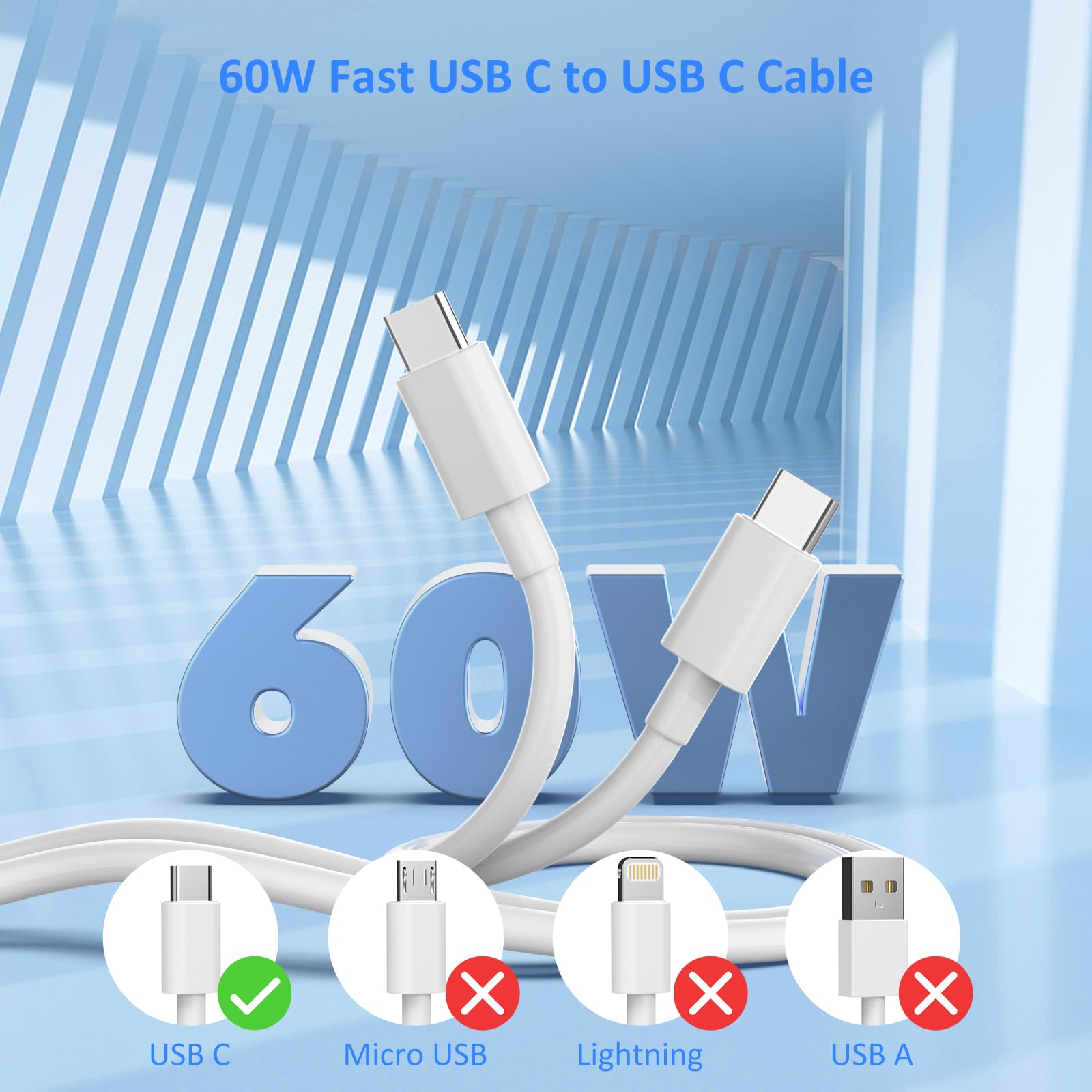 Foto 6 pulgar | Cargador Usb C Quzudn 25 W Tipo C 2 Unidades con Cable - Venta Internacional