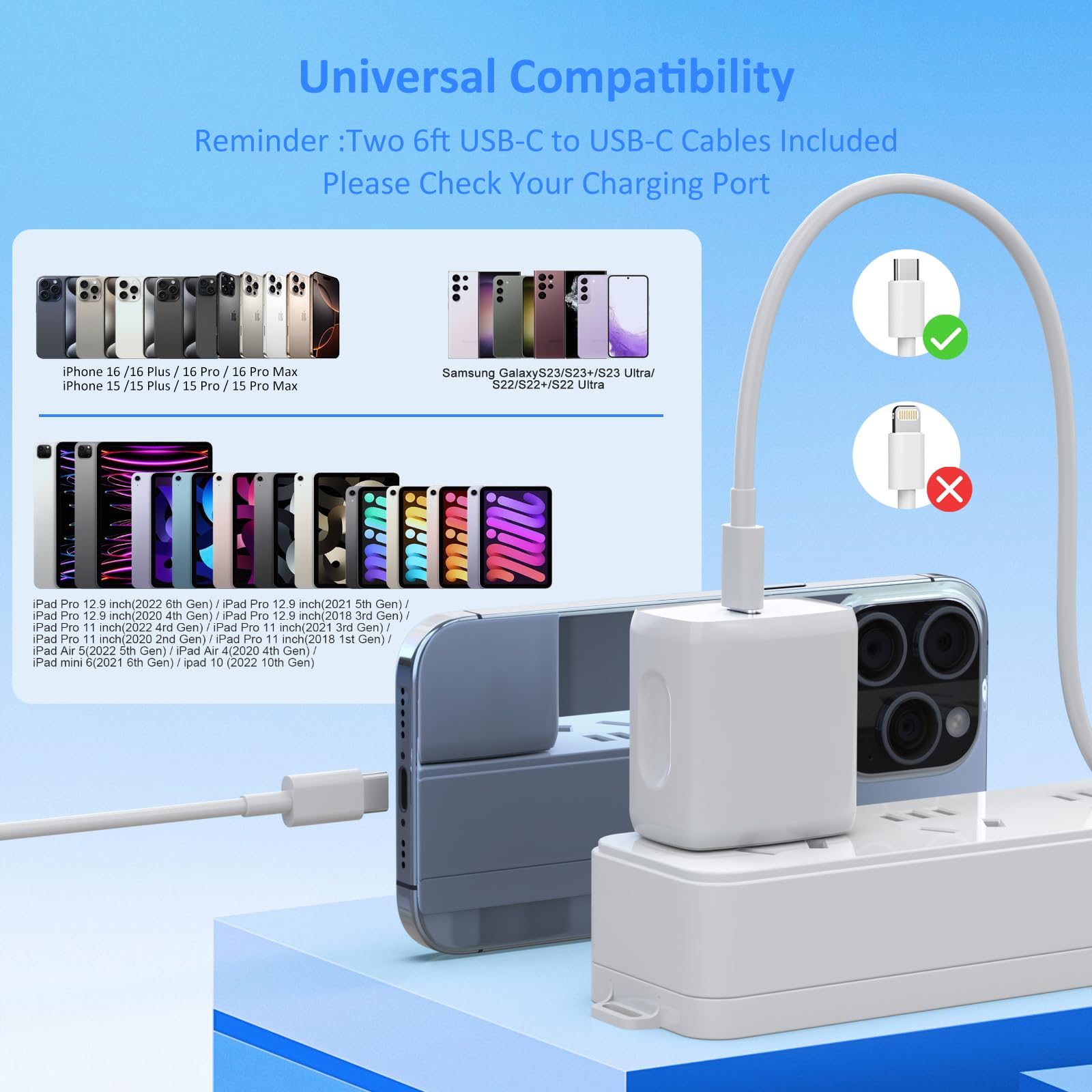 Foto 7 pulgar | Cargador Usb C Quzudn 25 W Tipo C 2 Unidades con Cable - Venta Internacional