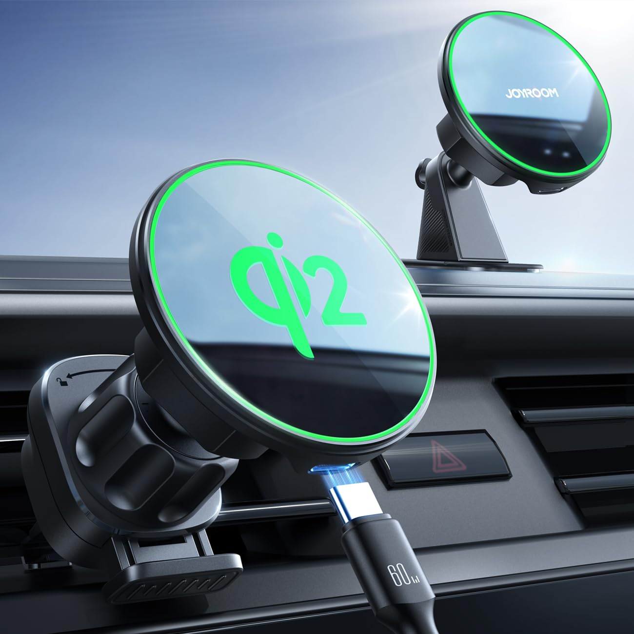 Cargador De Coche Joyroom Para Iphone 16 Pro Qi2 Magsafe De 15 W - Venta Internacional. $1,160